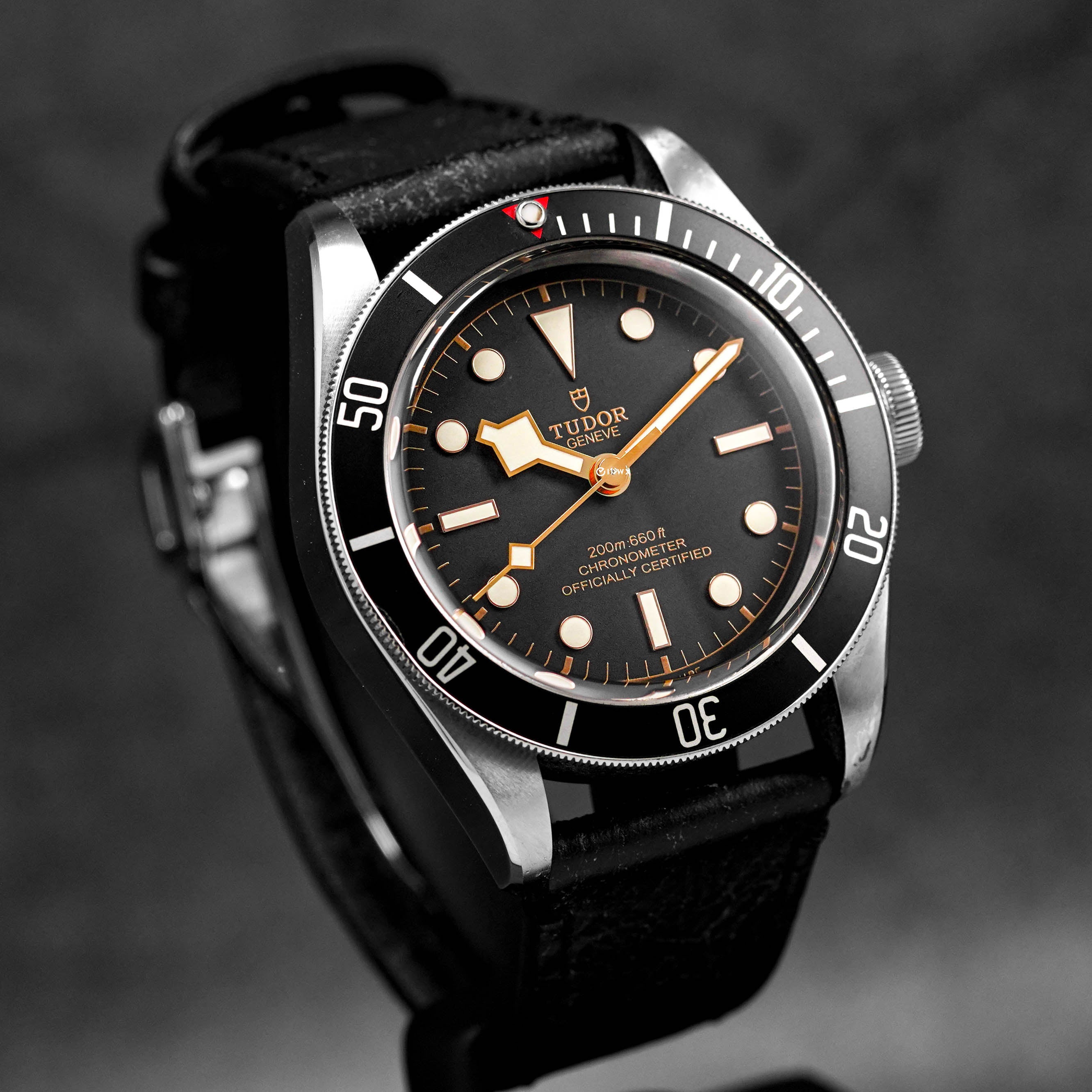 Heritage Black Bay 41 Leather Strap