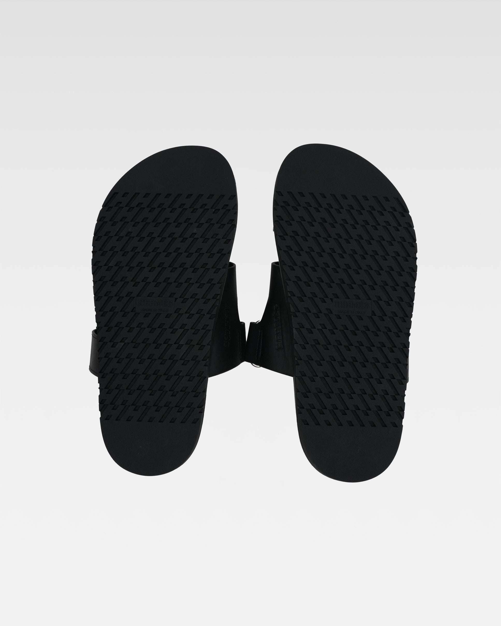 CHYPRE LEATHER SANDALS BLACK VELCRO STRAP - SIZE 36