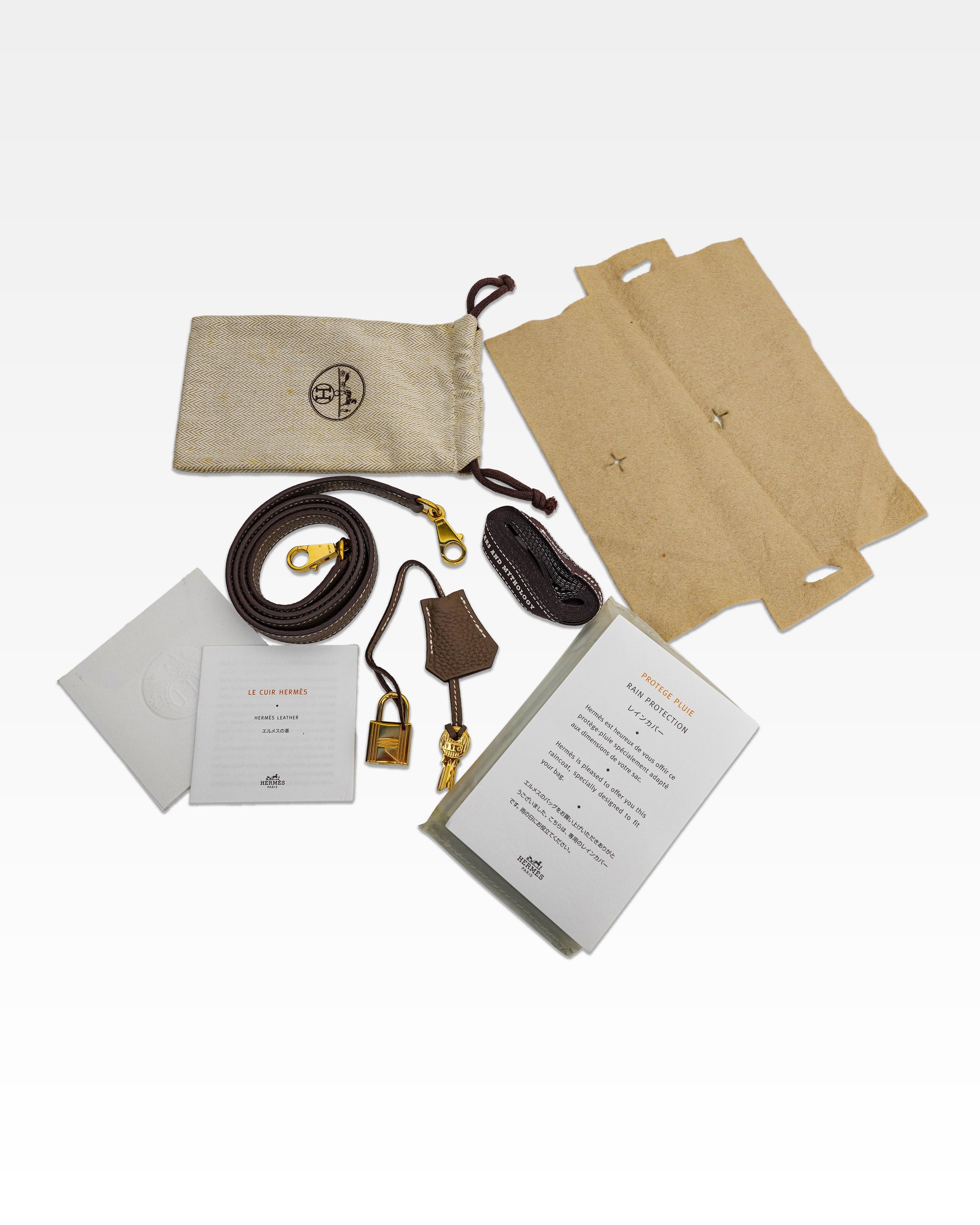 KELLY 28 ETOUPE WITH GOLD HARDWARE STAMP T