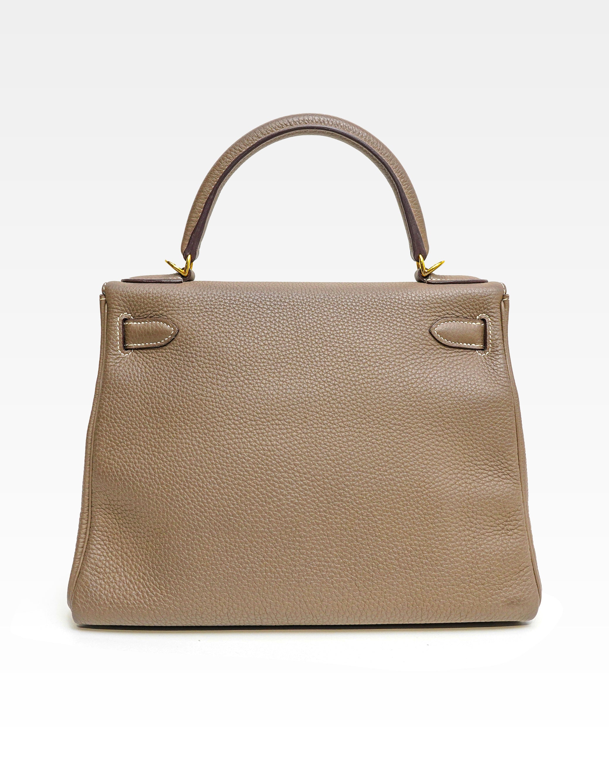 KELLY 28 ETOUPE WITH GOLD HARDWARE STAMP T