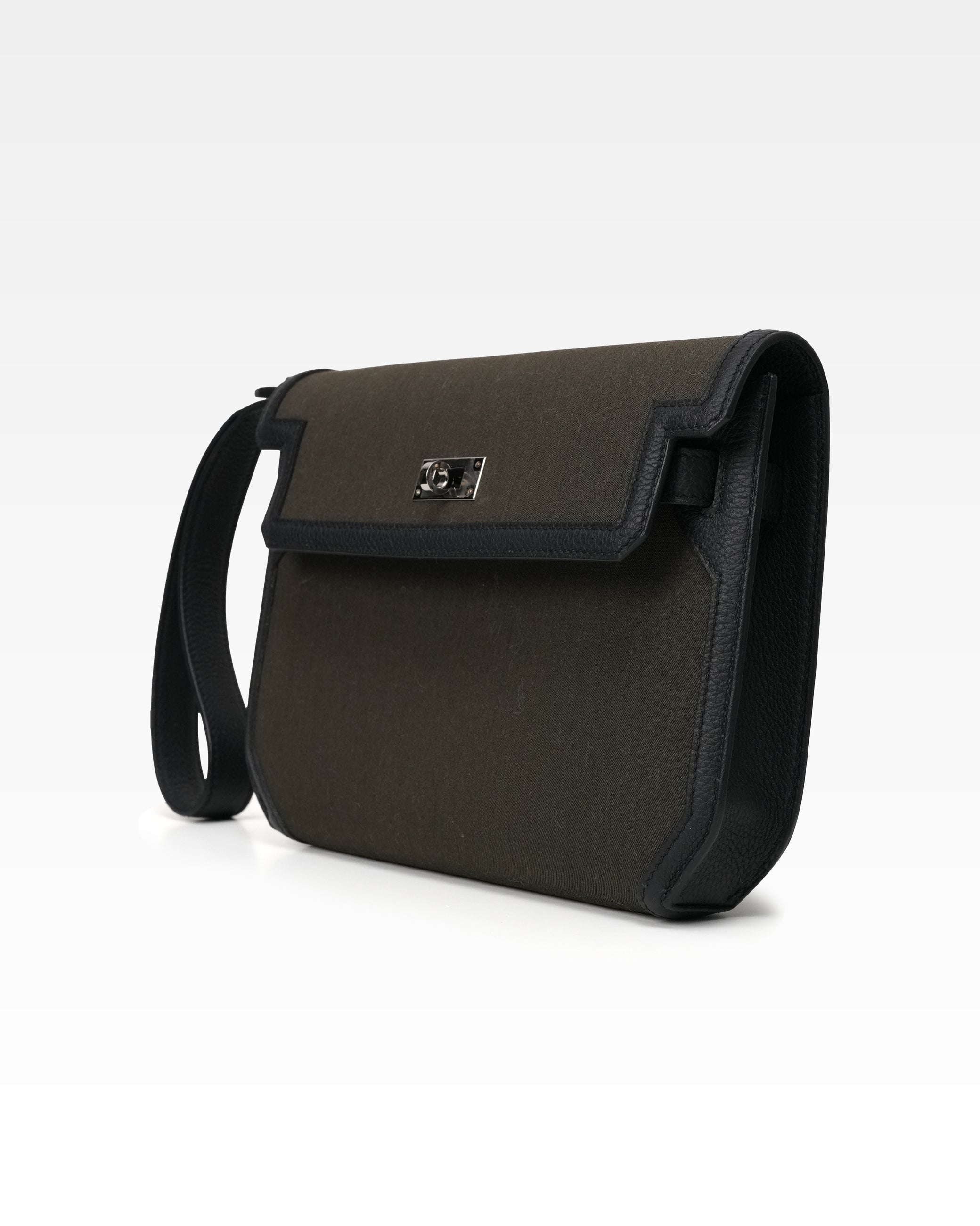KELLY DEPECHE 25 WOLLYCOT CANVAS TOGO PALADIUM HARDWARE POUCH