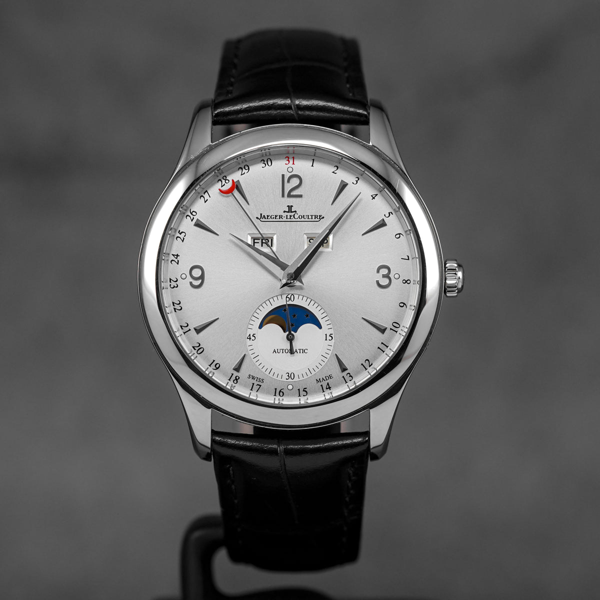 JAEGER LECOULTRE MASTER CONTROL CALENDAR MOONPHASE SILVER DIAL (2019)