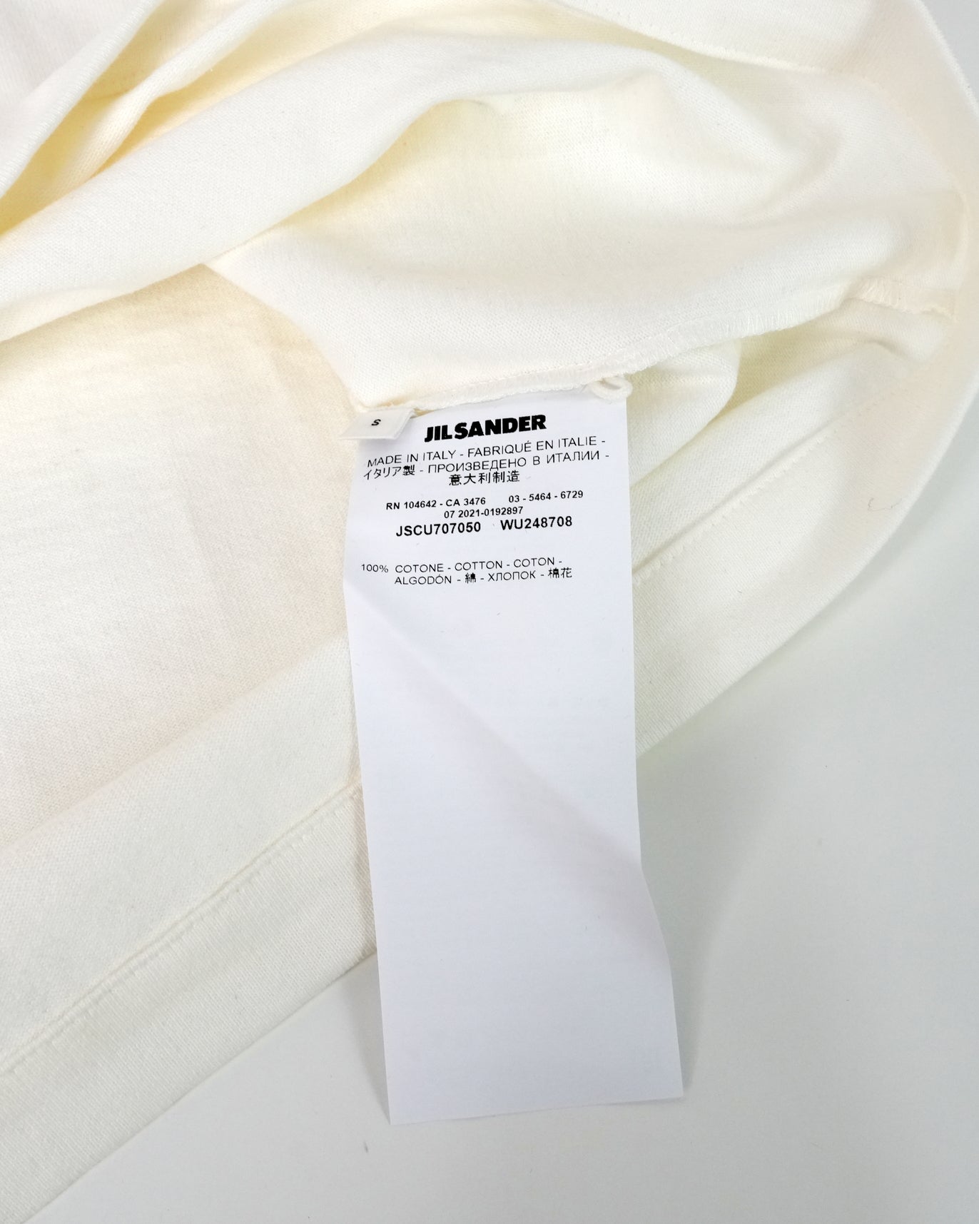 COTTON T-SHIRT S WHITE