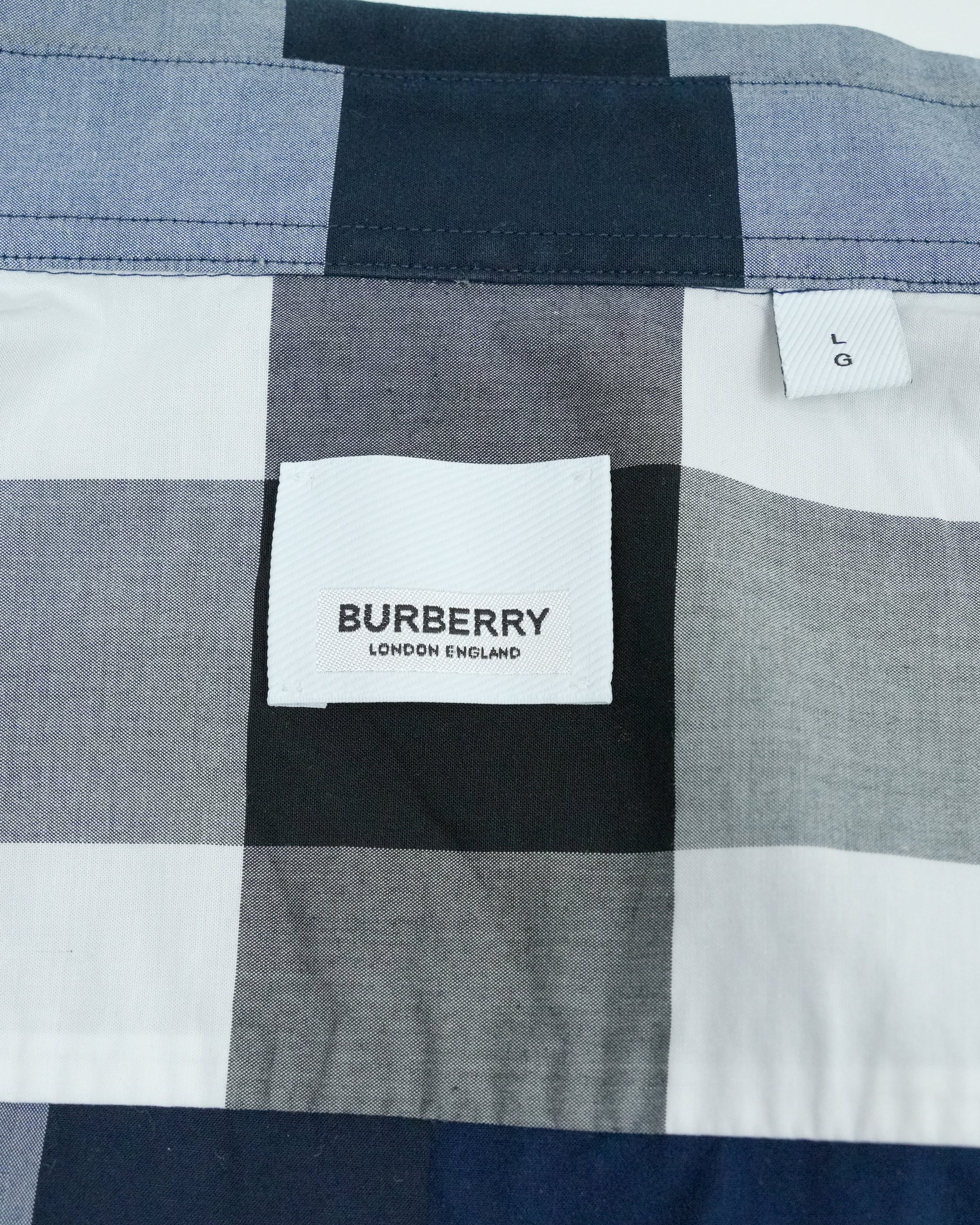 COTTON SHIRT NAVY BLUE - SIZE L