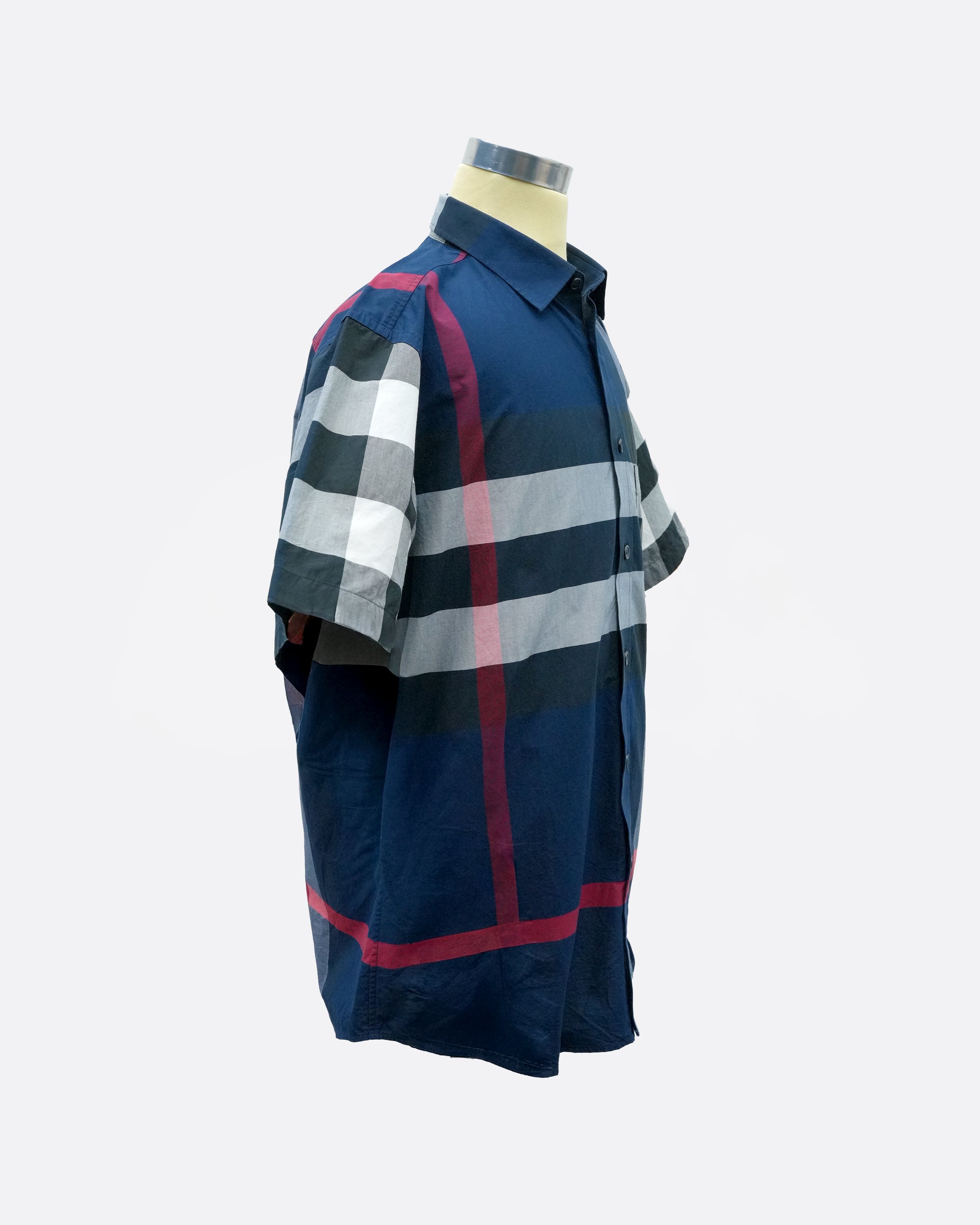 COTTON SHIRT NAVY BLUE - SIZE L