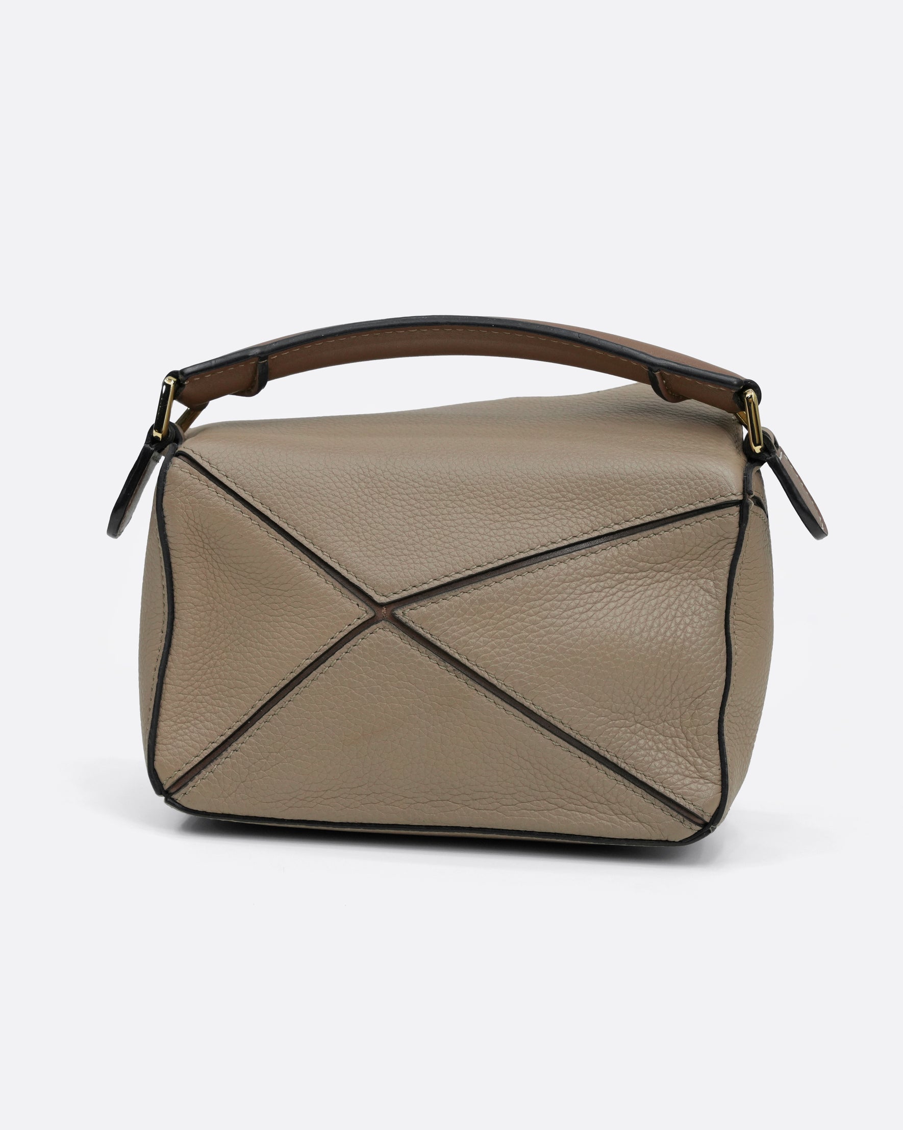MINI PUZZLE BAG LEATHER BEIGE - BROWN