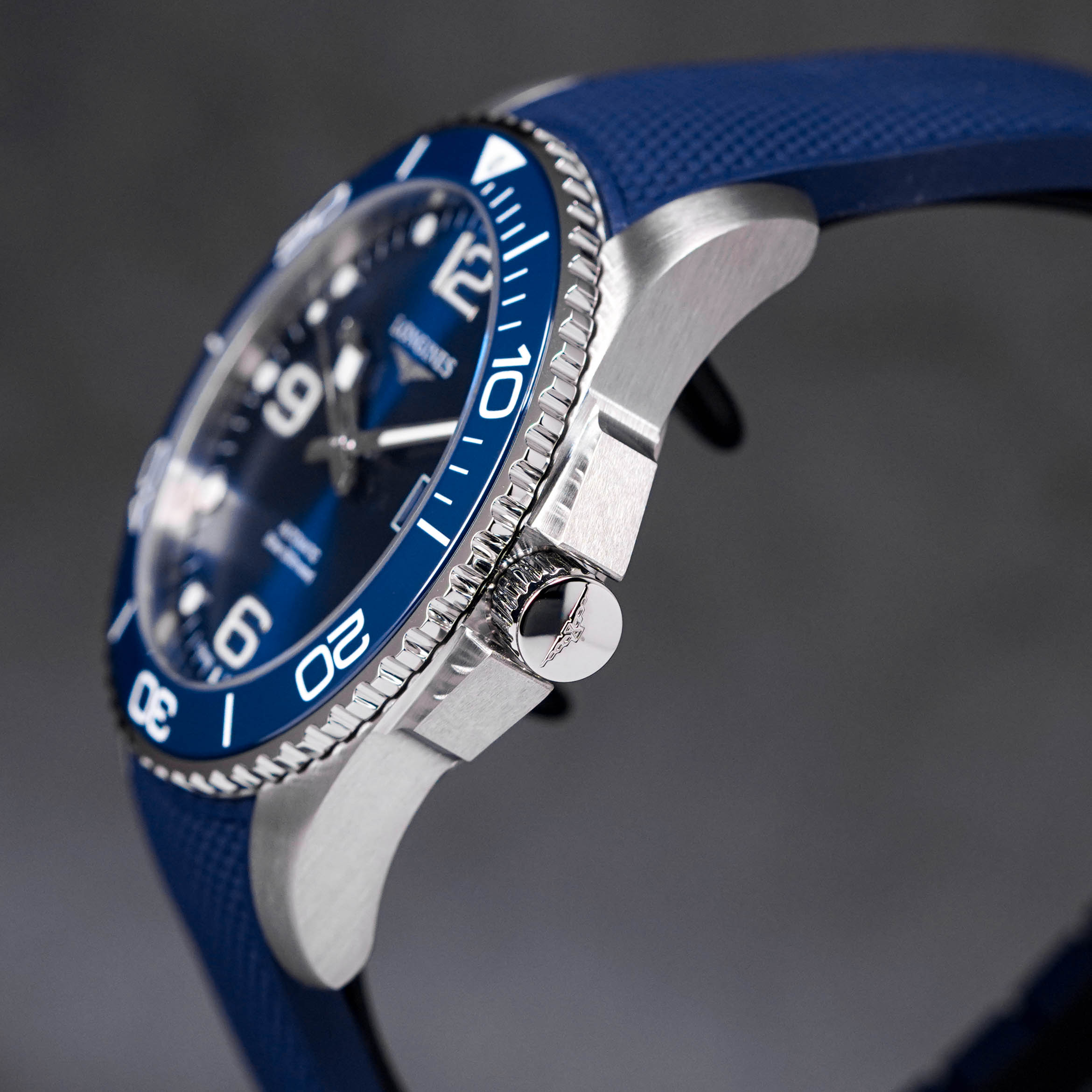 HYDROCONQUEST 41MM CERAMIC BEZEL BLUE DIAL RUBBER STRAP (2023)