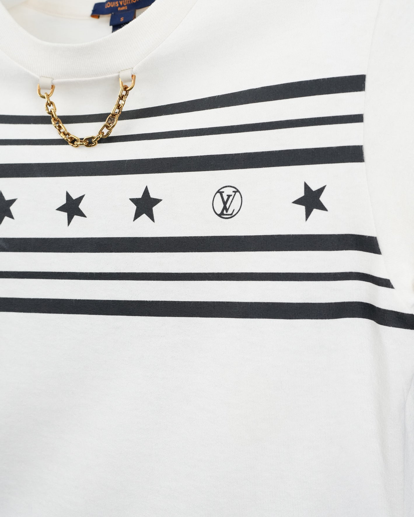 LOUIS VUITTON SUMMER STARDUST TWO TONE CREWNECK TSHIRT SIZE S
