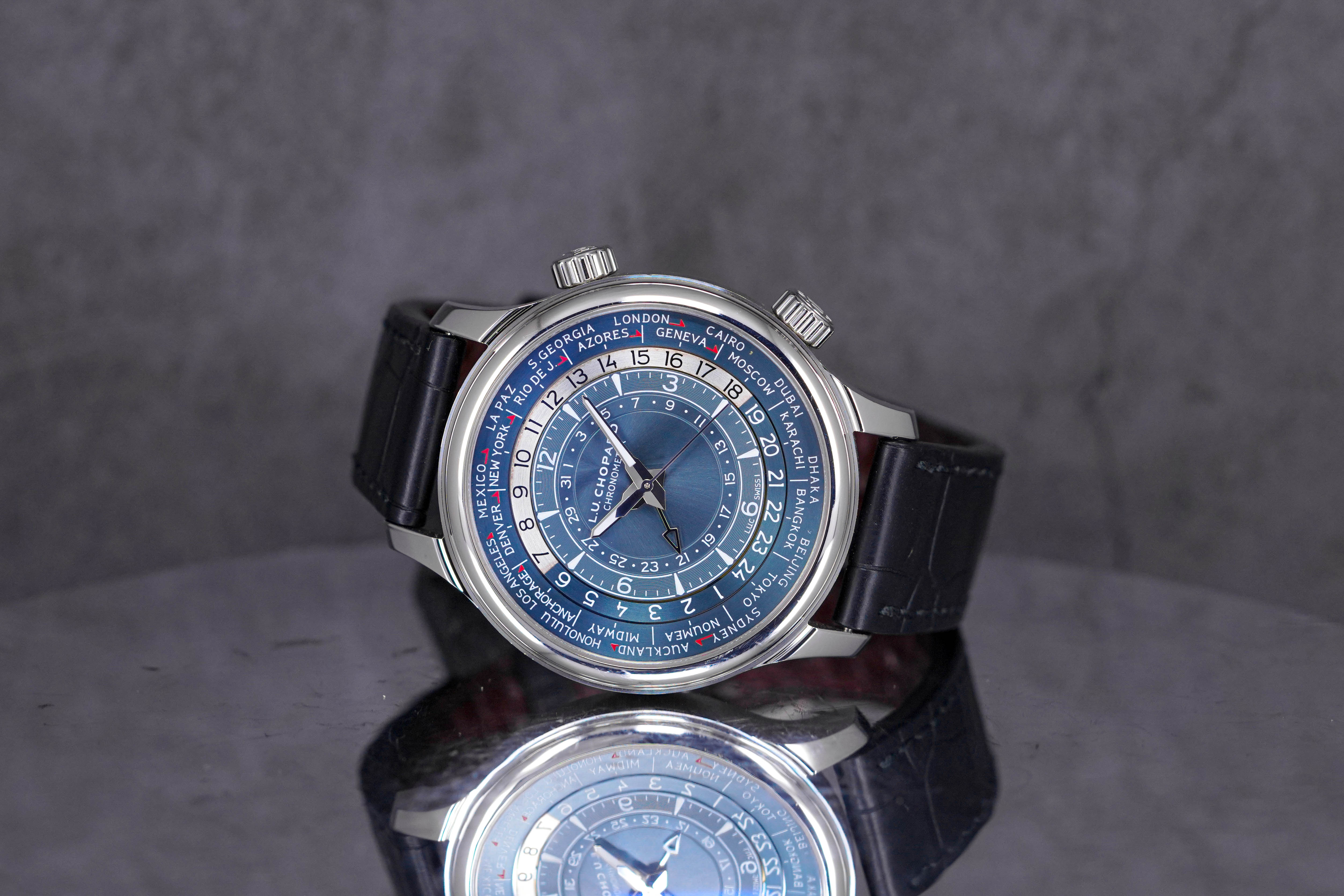 L.U.C TIME TRAVELER ONE PLATINUM BLUE (2022)