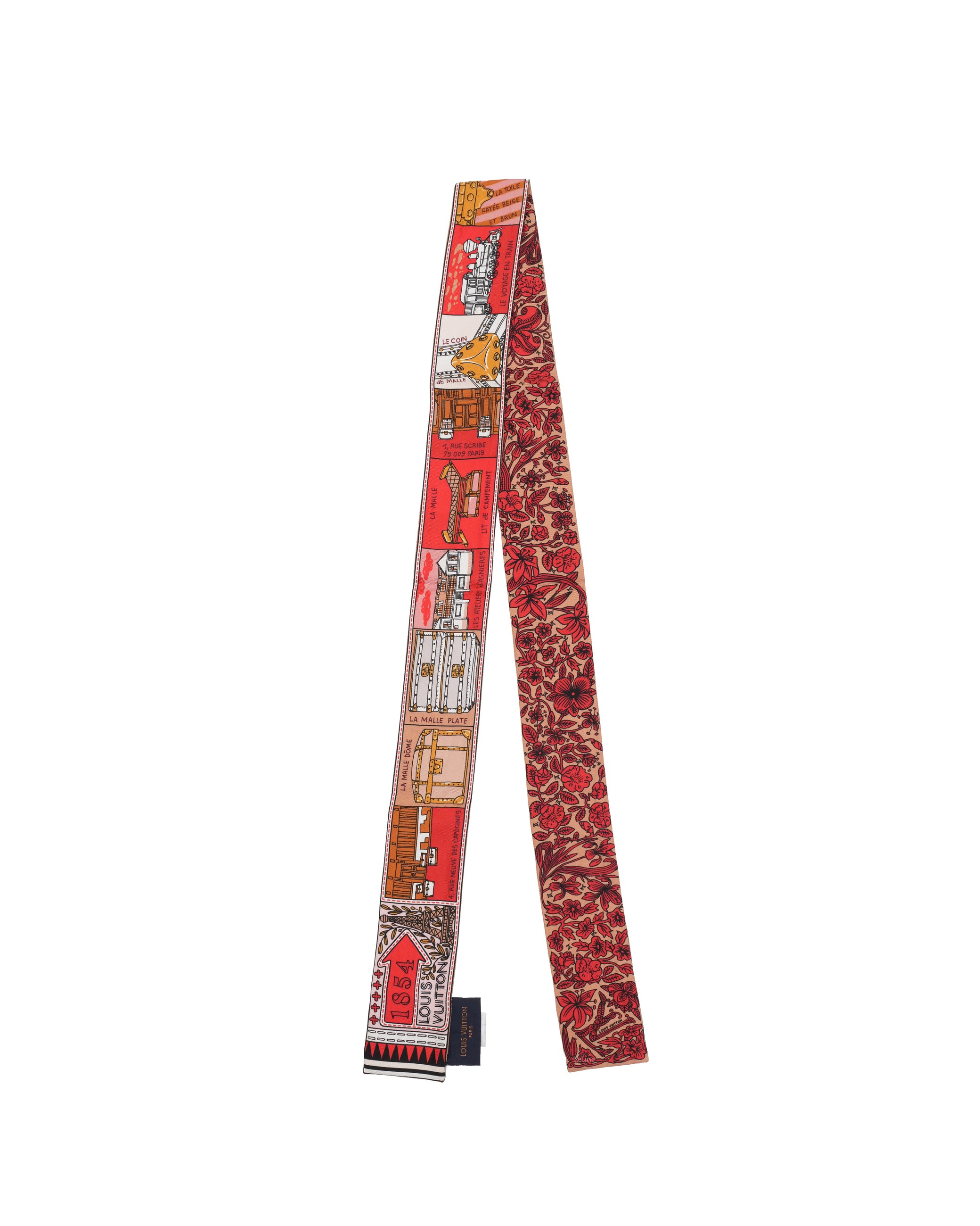 JEU DE LOUIS RED SILK BB BANDEAU SCARF