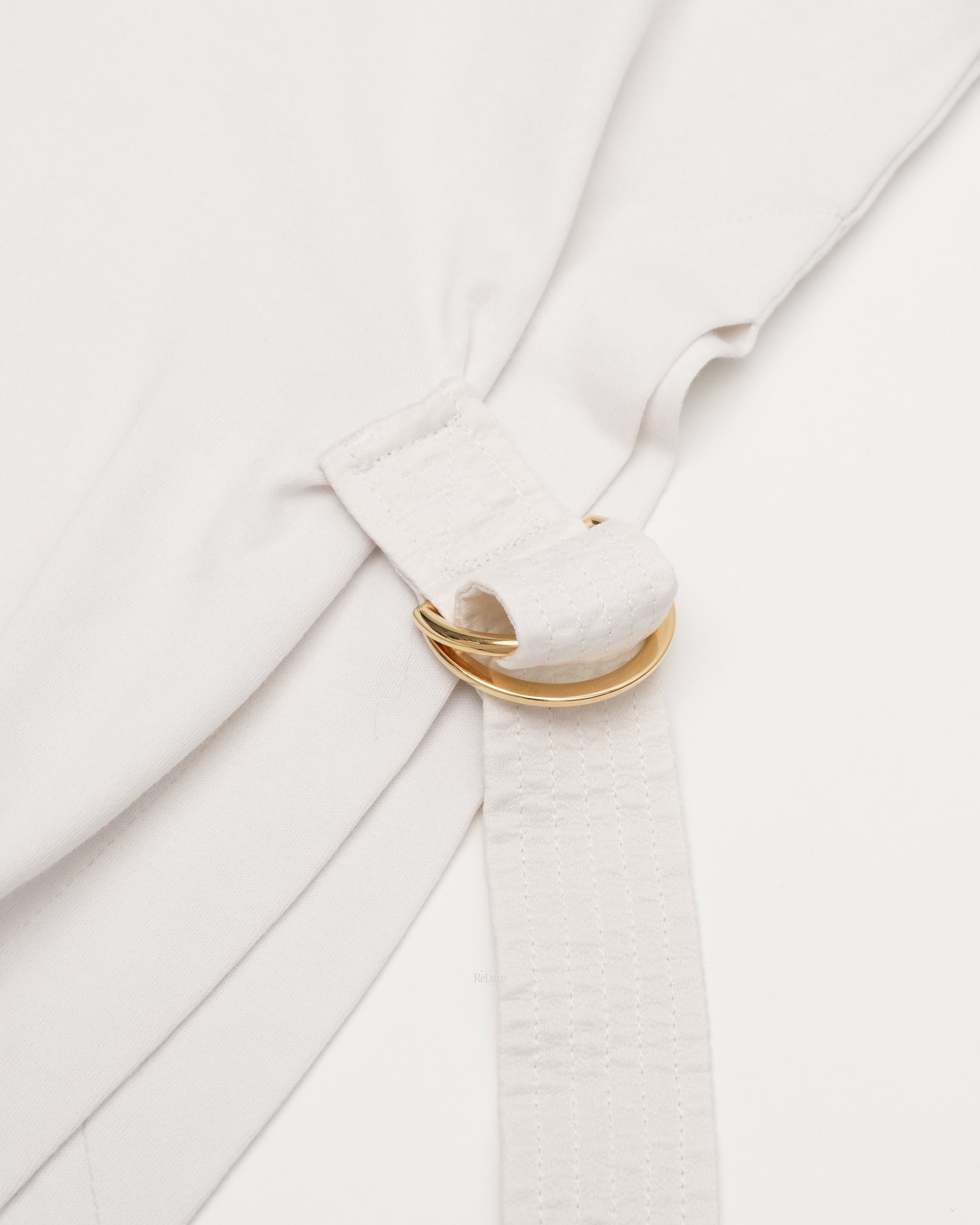 LOGO WHITE LADIES T-SHIRT WITH SIDE STRAP SIZE M