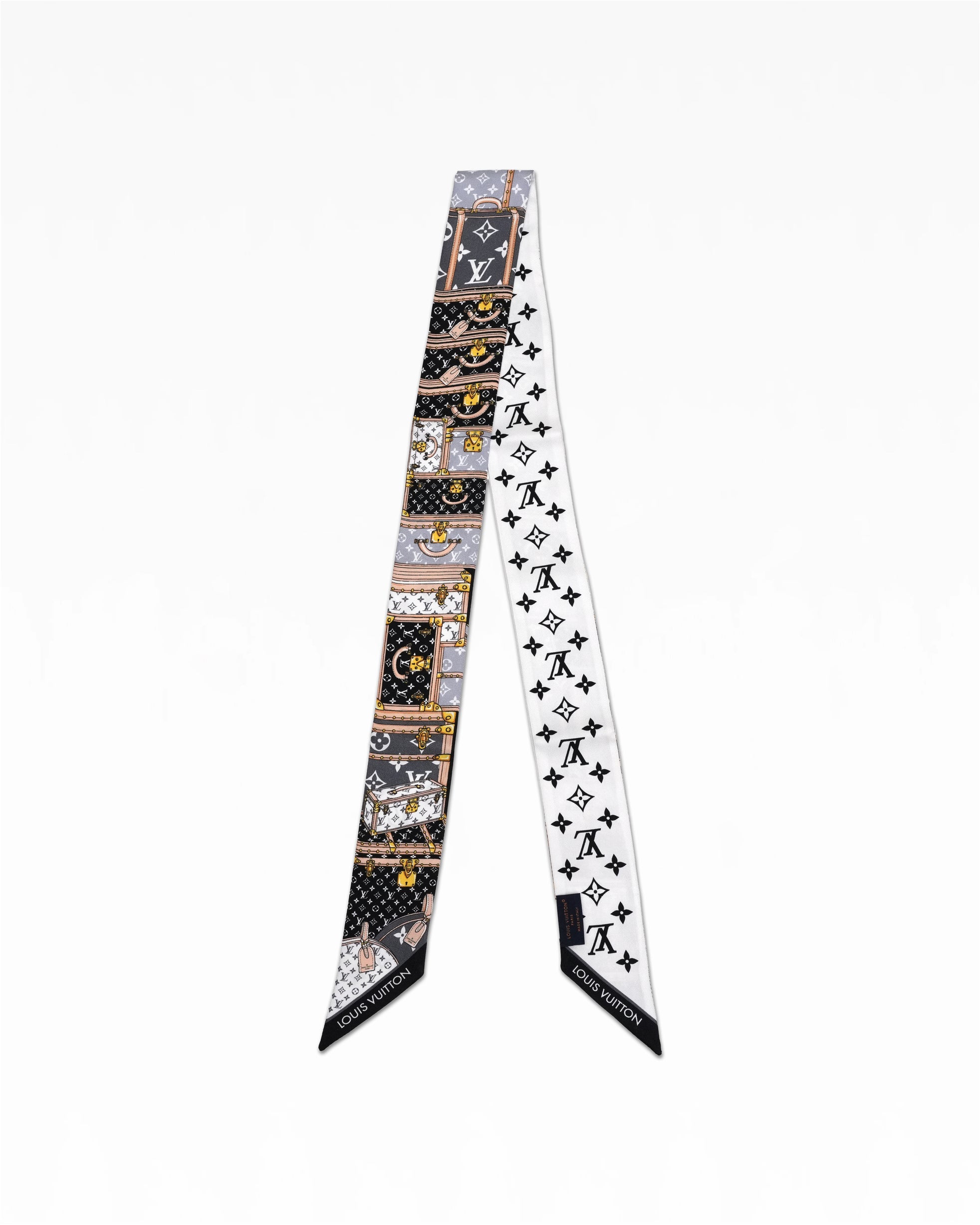 BANDEAU BB SCARF SILK BLACK X WHITE