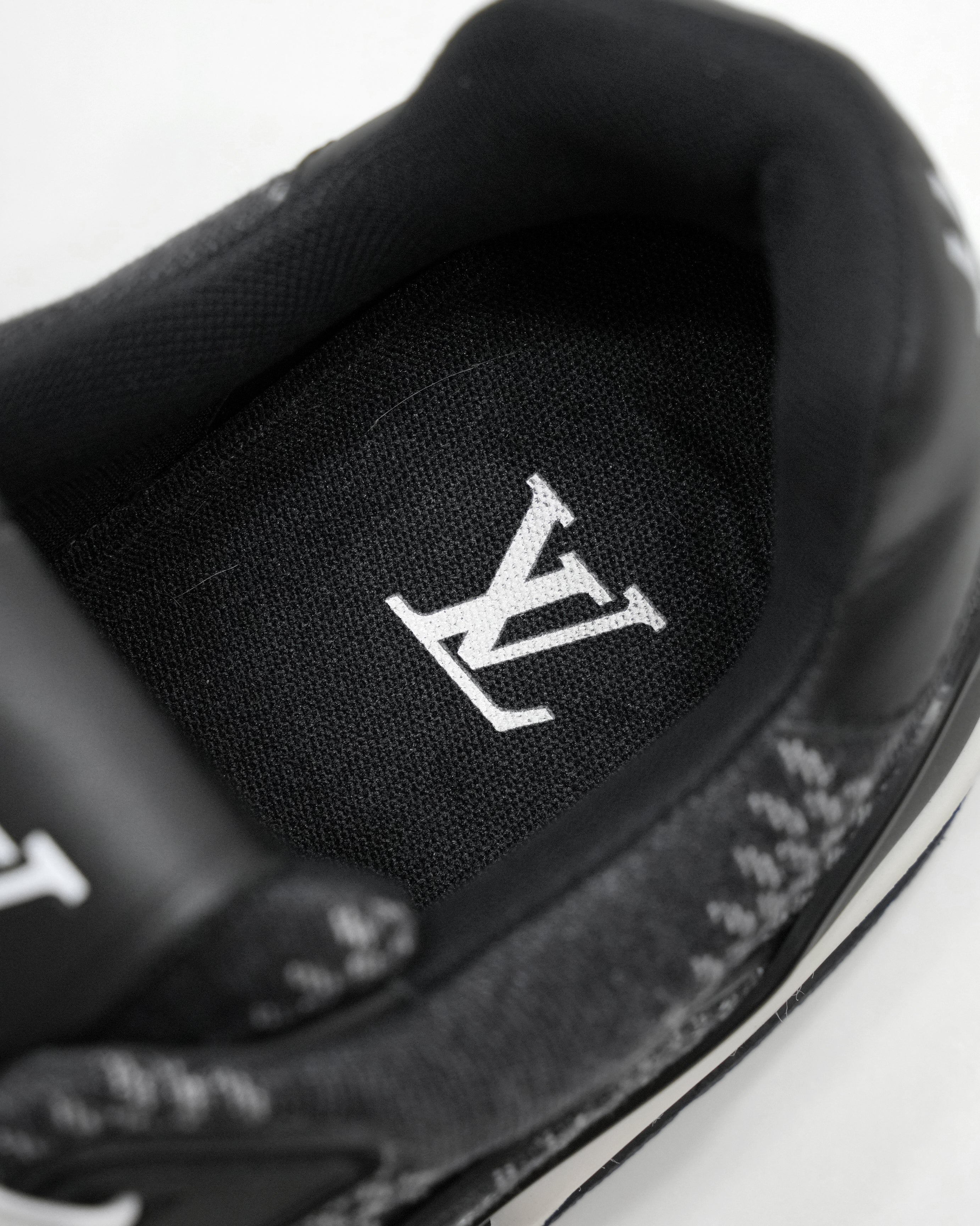 TRAINER LINE 2024 DENIM SNEAKERS DAMIER LOGO BLACK - SIZE 8