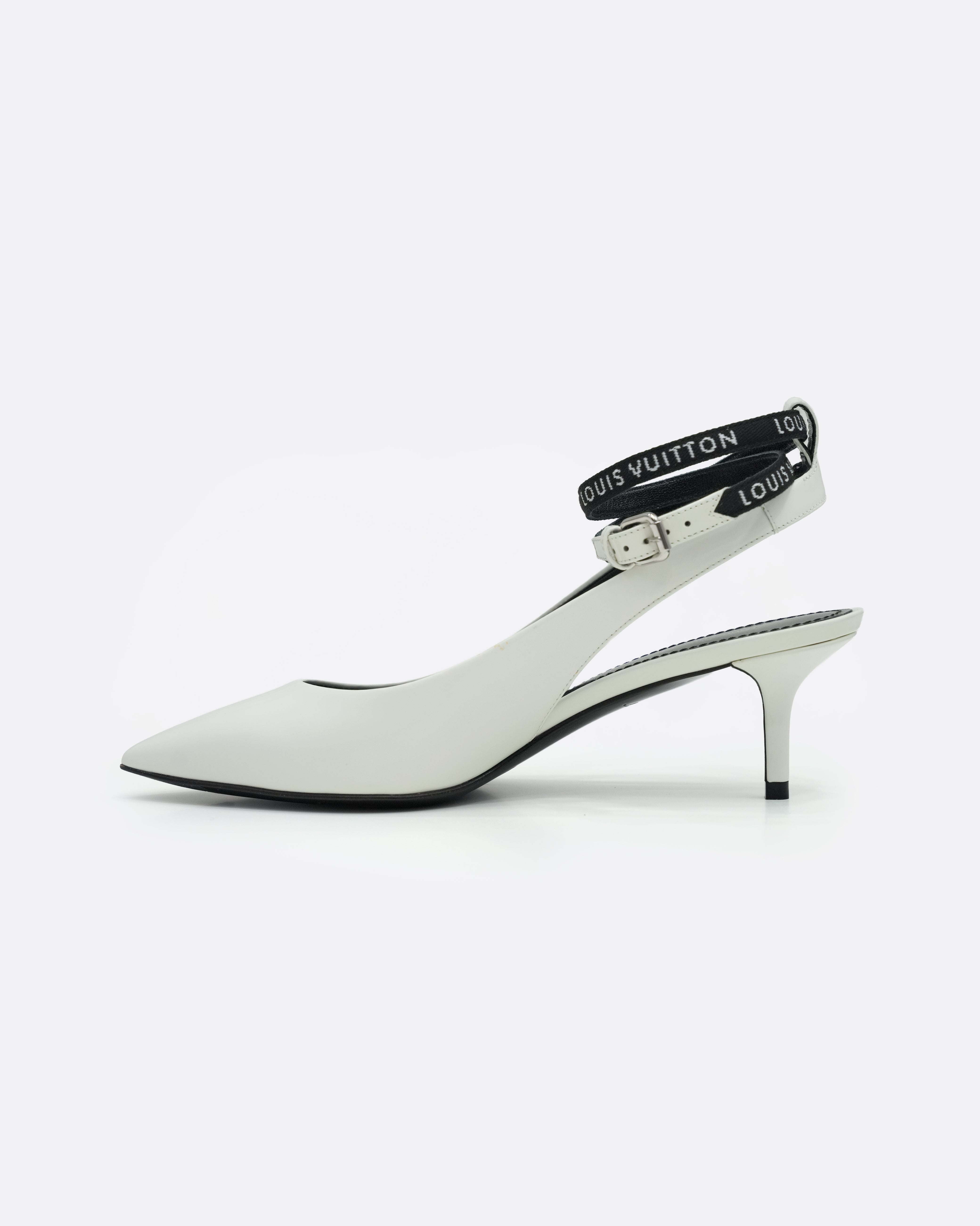 CALL BACK OPEN BACK PUMPS WHITE – SIZE 37