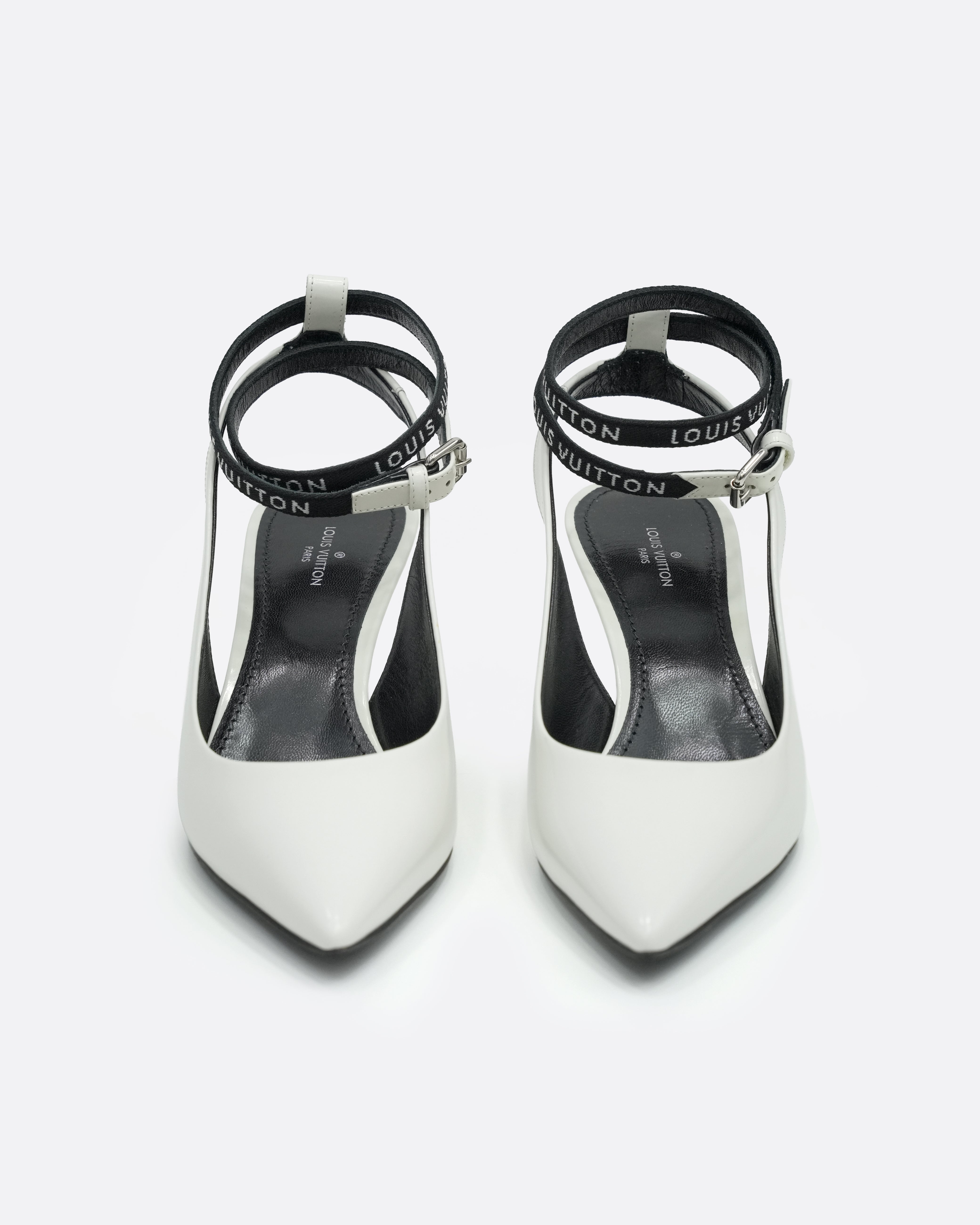 CALL BACK OPEN BACK PUMPS WHITE – SIZE 37