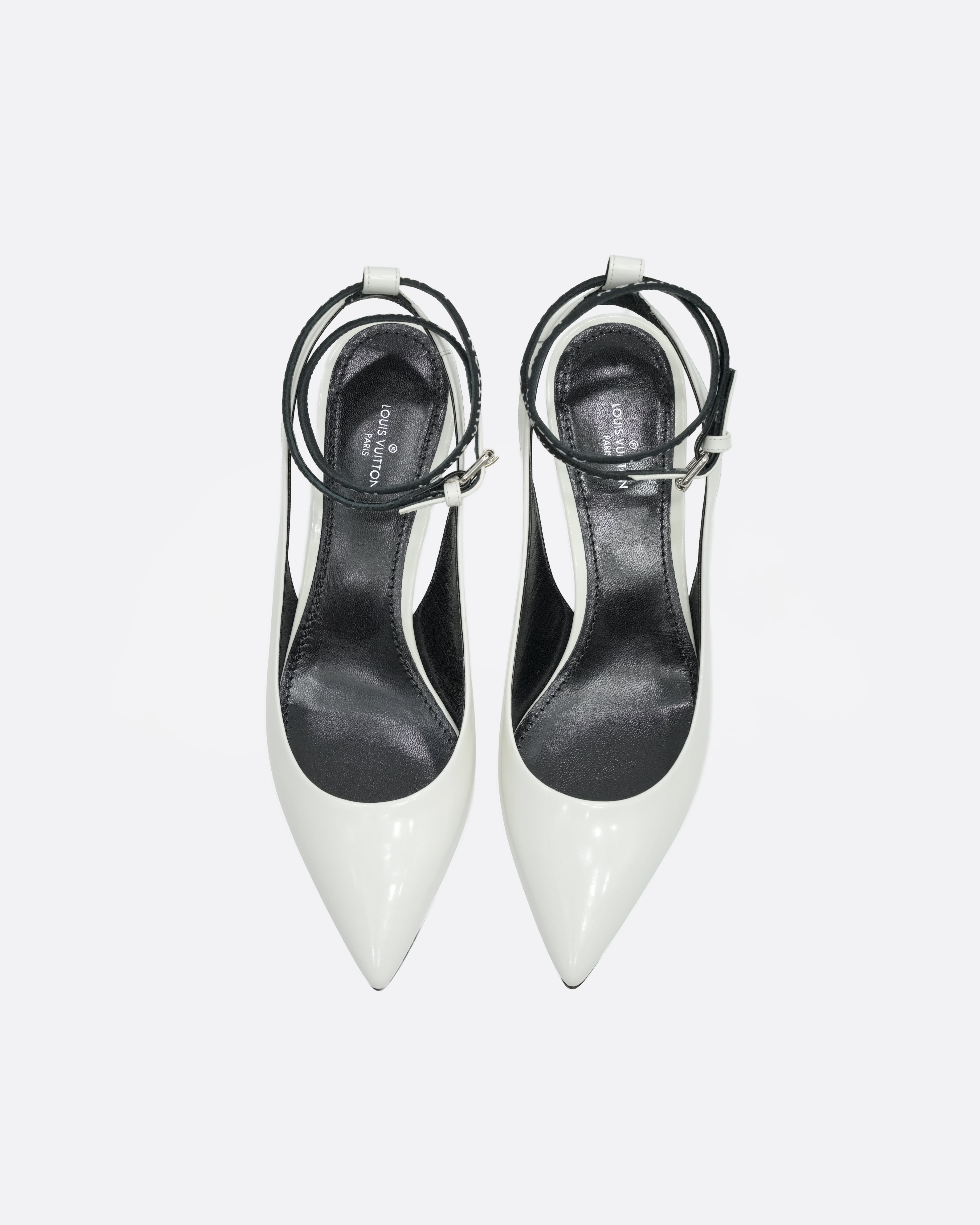 CALL BACK OPEN BACK PUMPS WHITE – SIZE 37