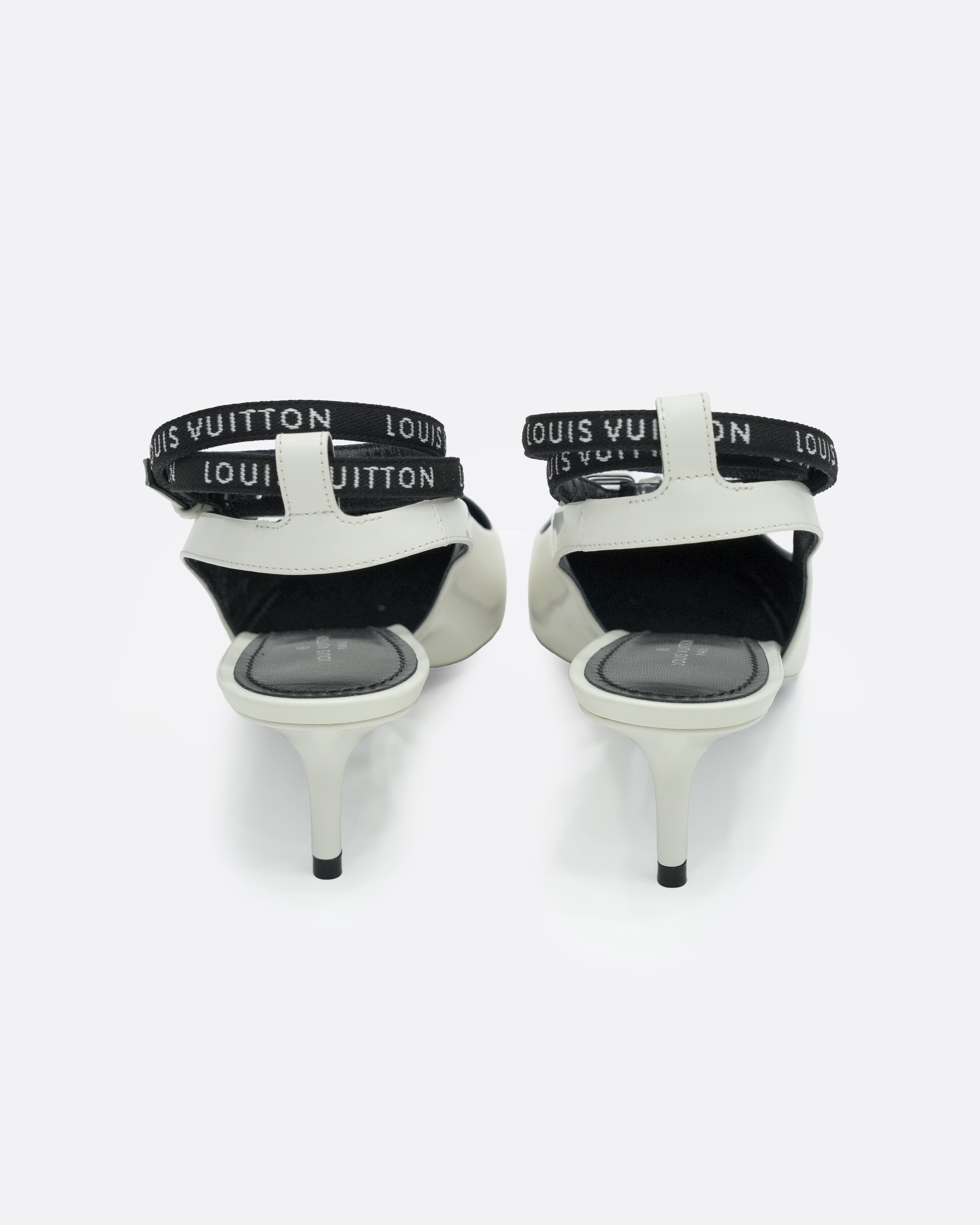 CALL BACK OPEN BACK PUMPS WHITE – SIZE 37