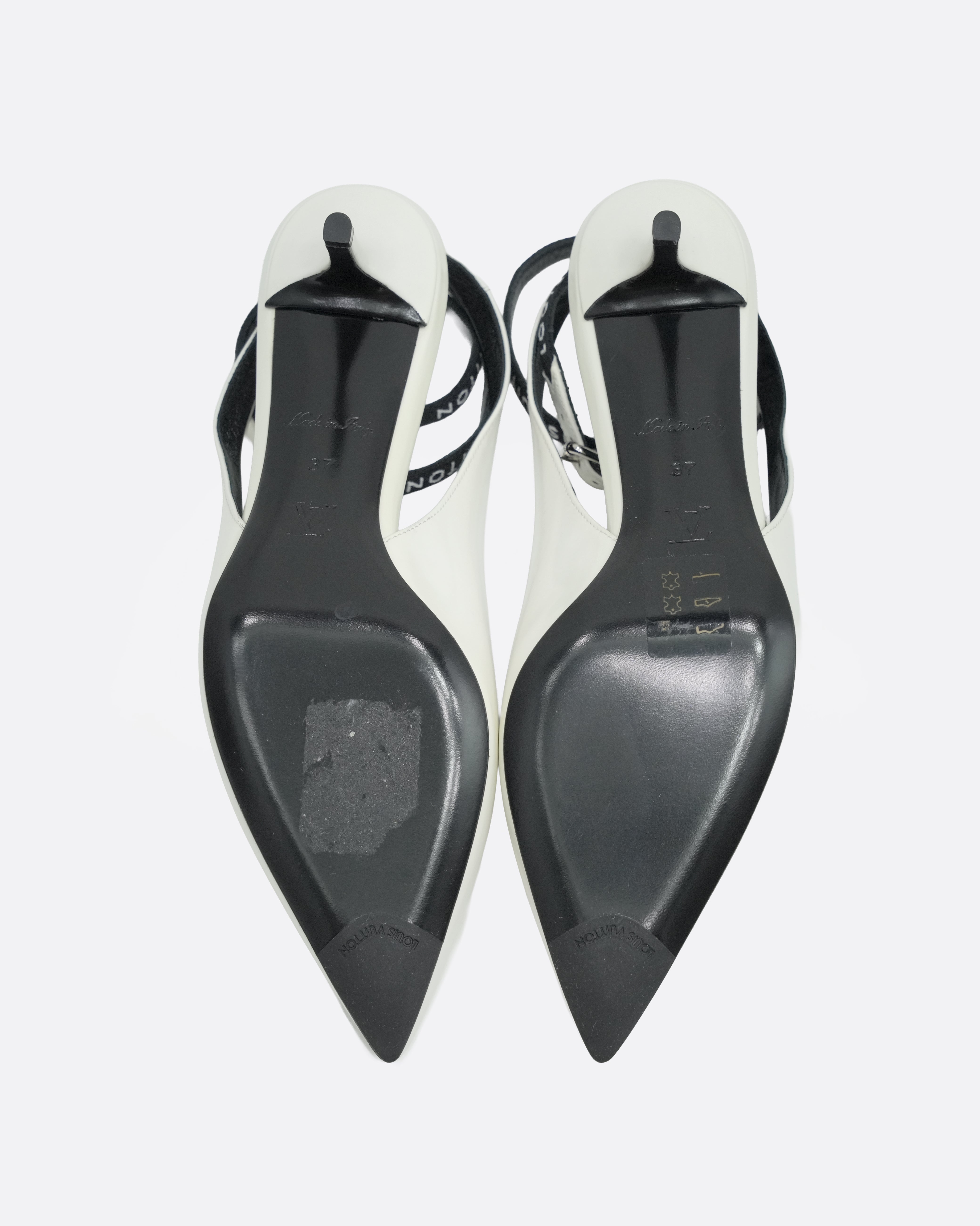 CALL BACK OPEN BACK PUMPS WHITE – SIZE 37