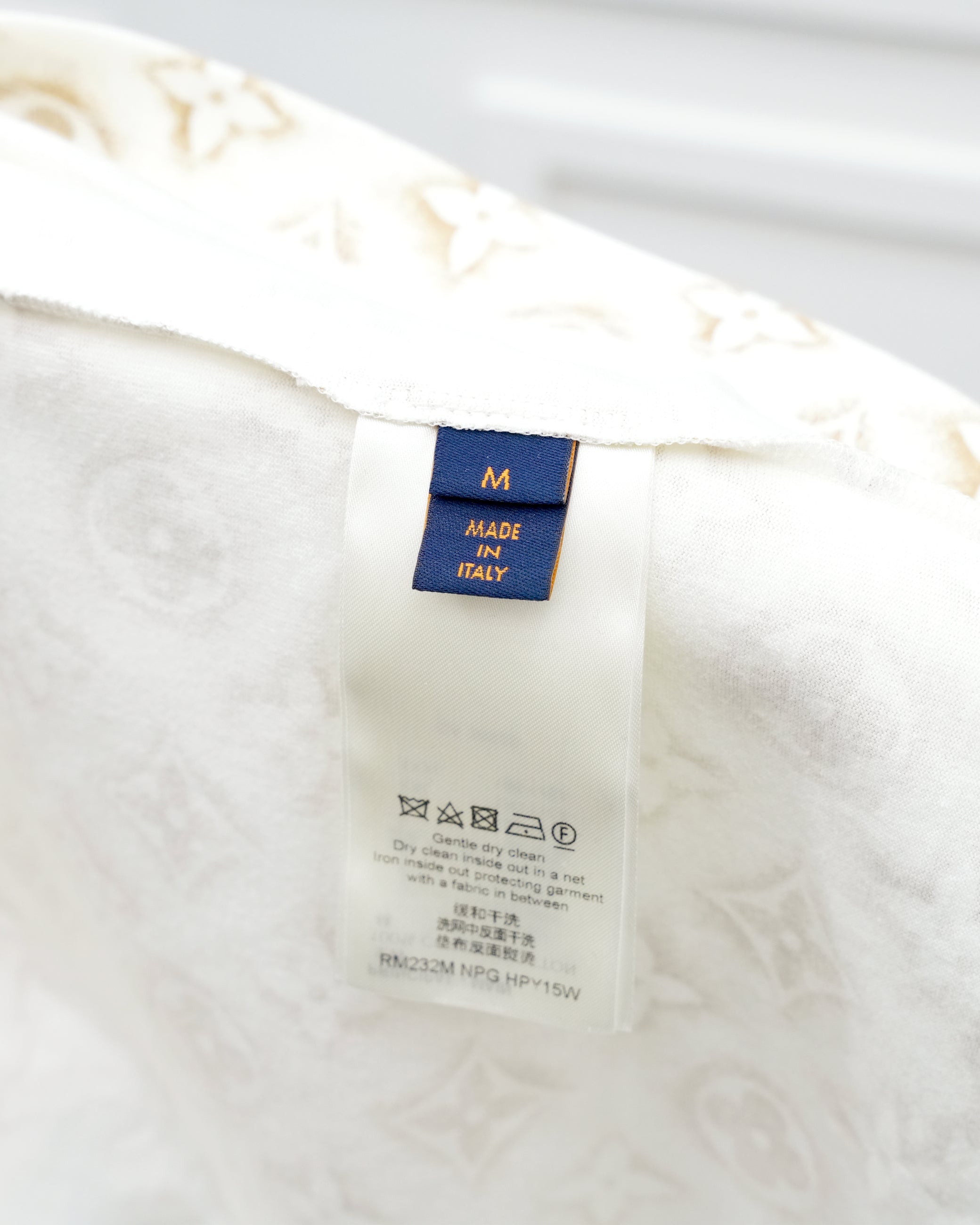 23AW COTTON T-SHIRT WHITE MONOGRAM SIZE M