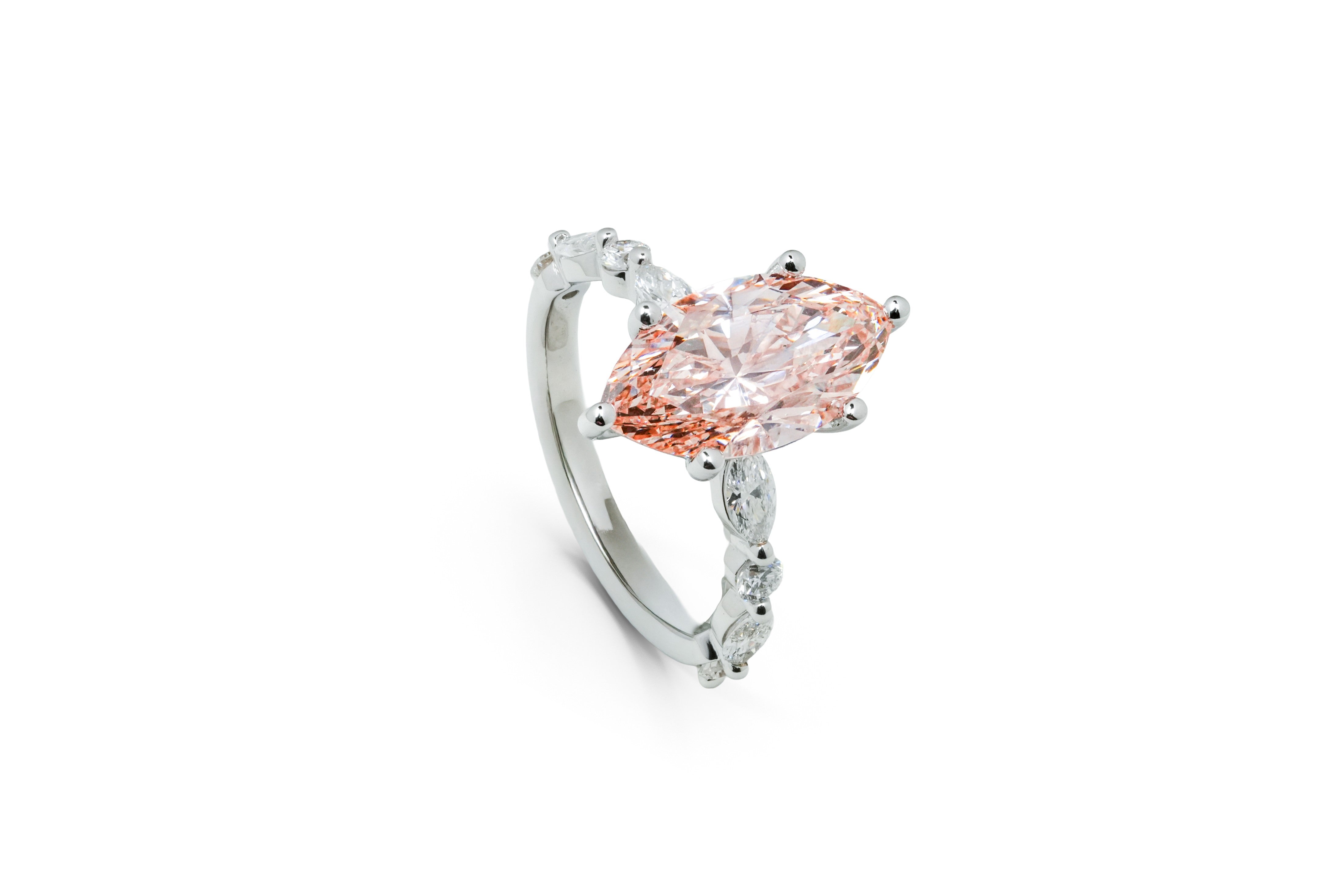 ISABELLA WHITEGOLD RING 3CT MARQUISE CUT LAB DIAMOND