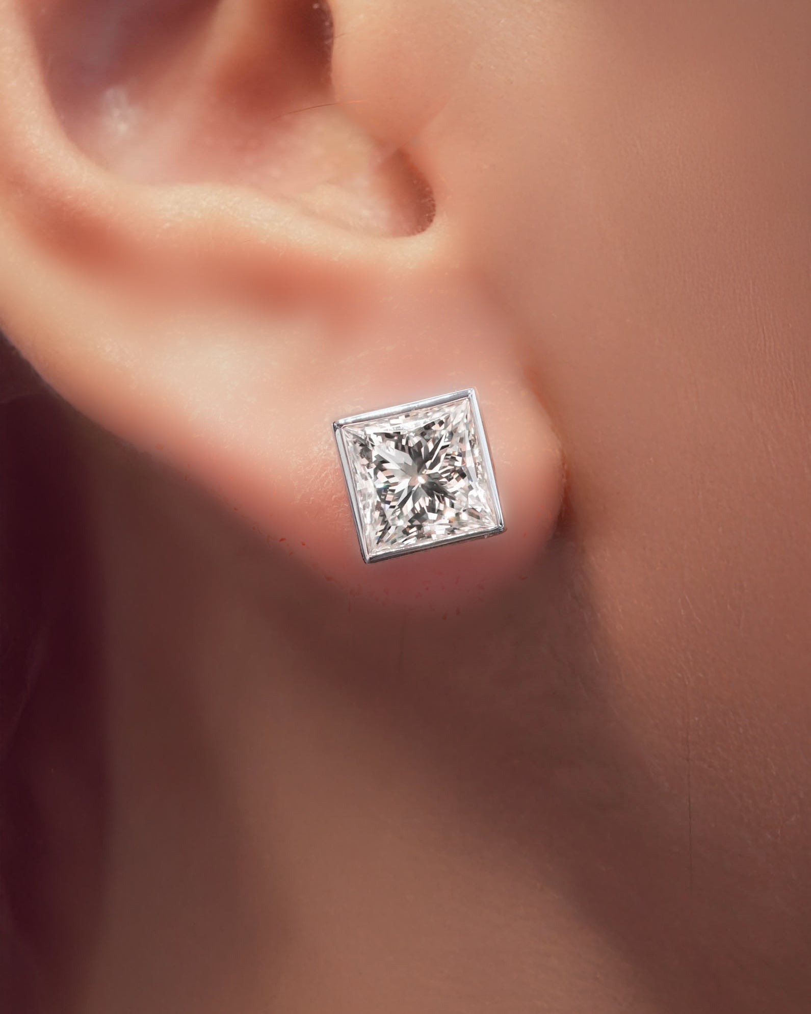 Harga Lab Grown Diamond Princess Earrings Whitegold
