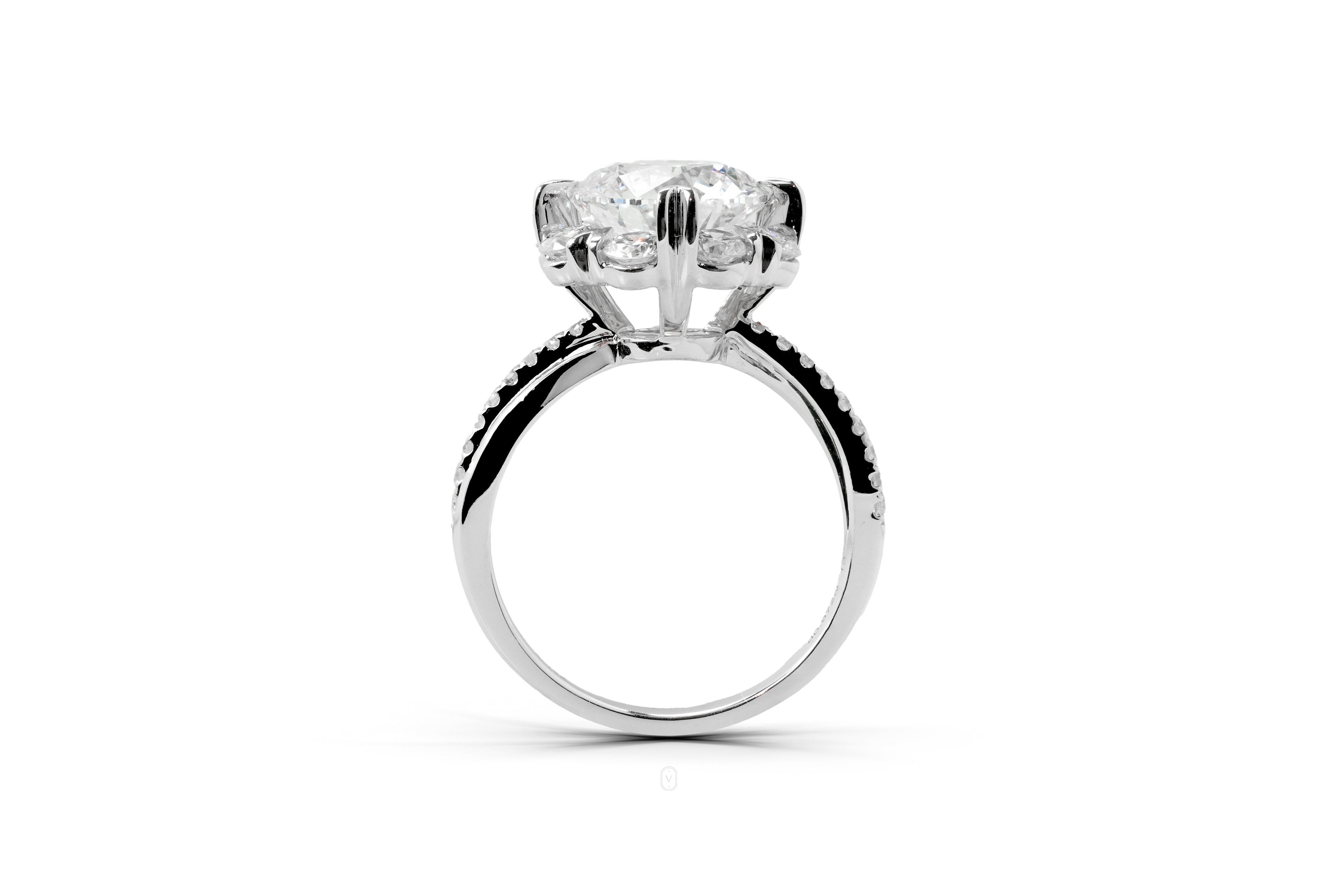 Harga Lab Grown Diamond Split Shank Ring Round