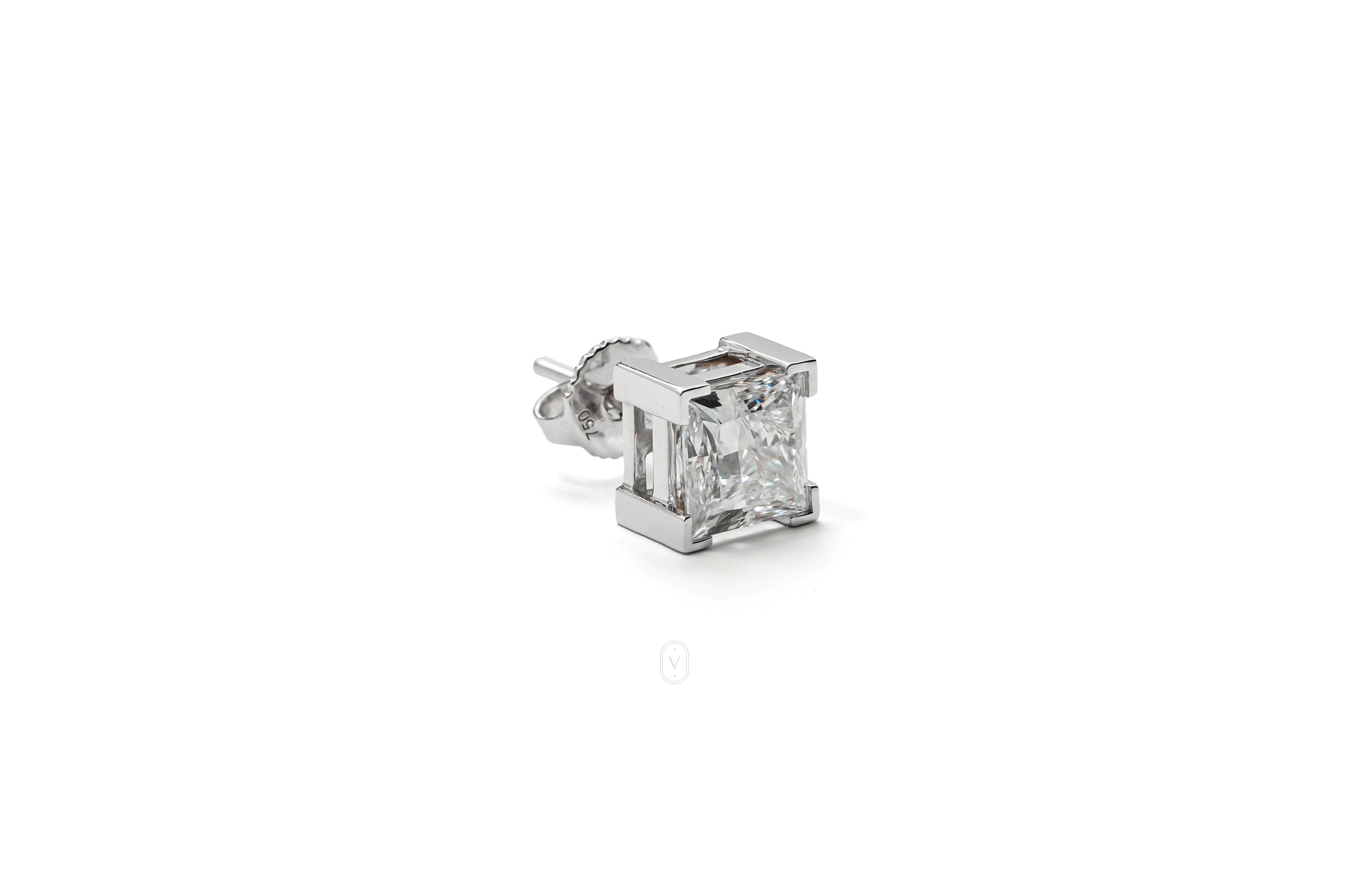 Harga Lab Grown Diamond Stud Earrings Whitegold