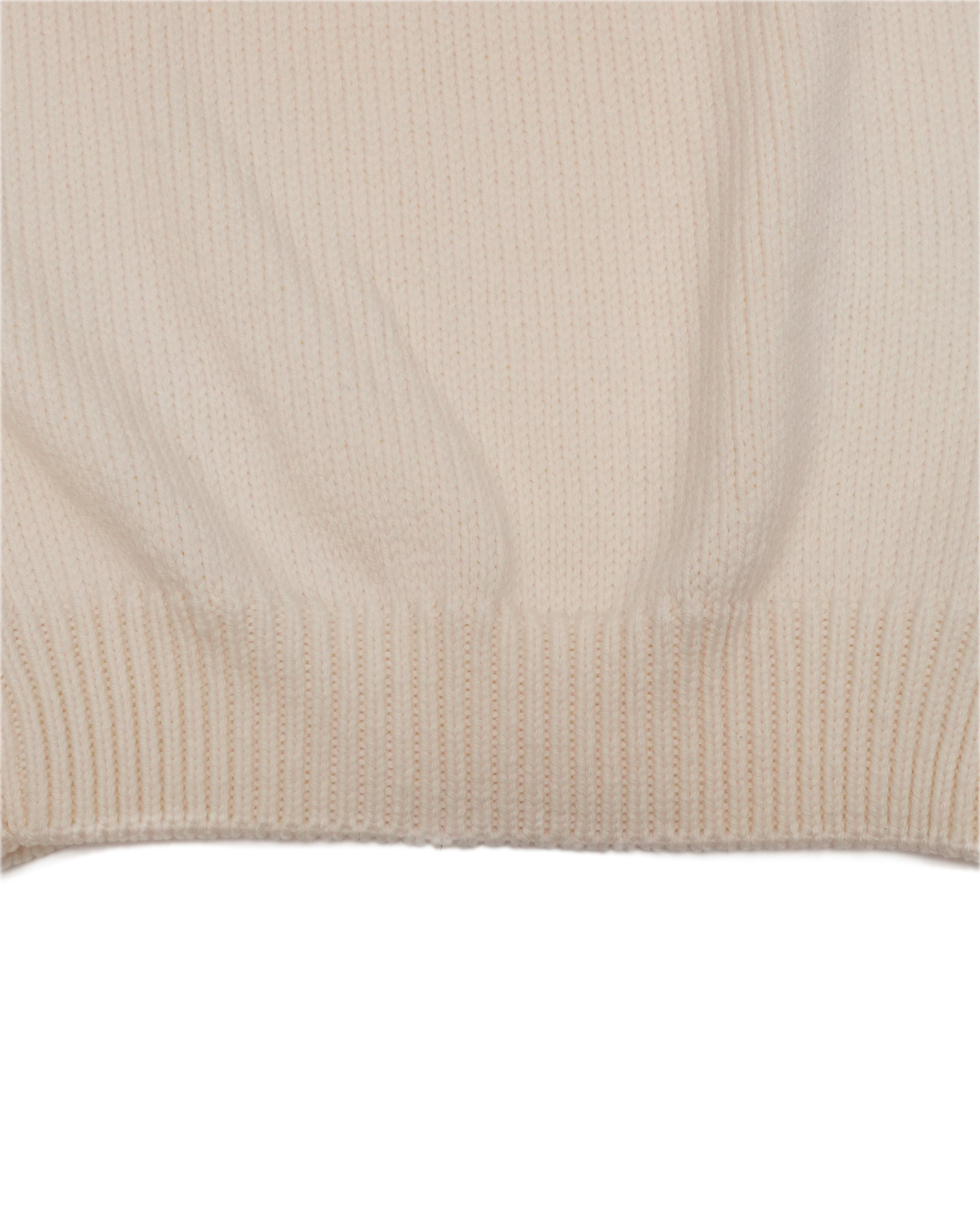 CARDIGAN WHITE WITH BRAIDED DETAILS - SIZE S