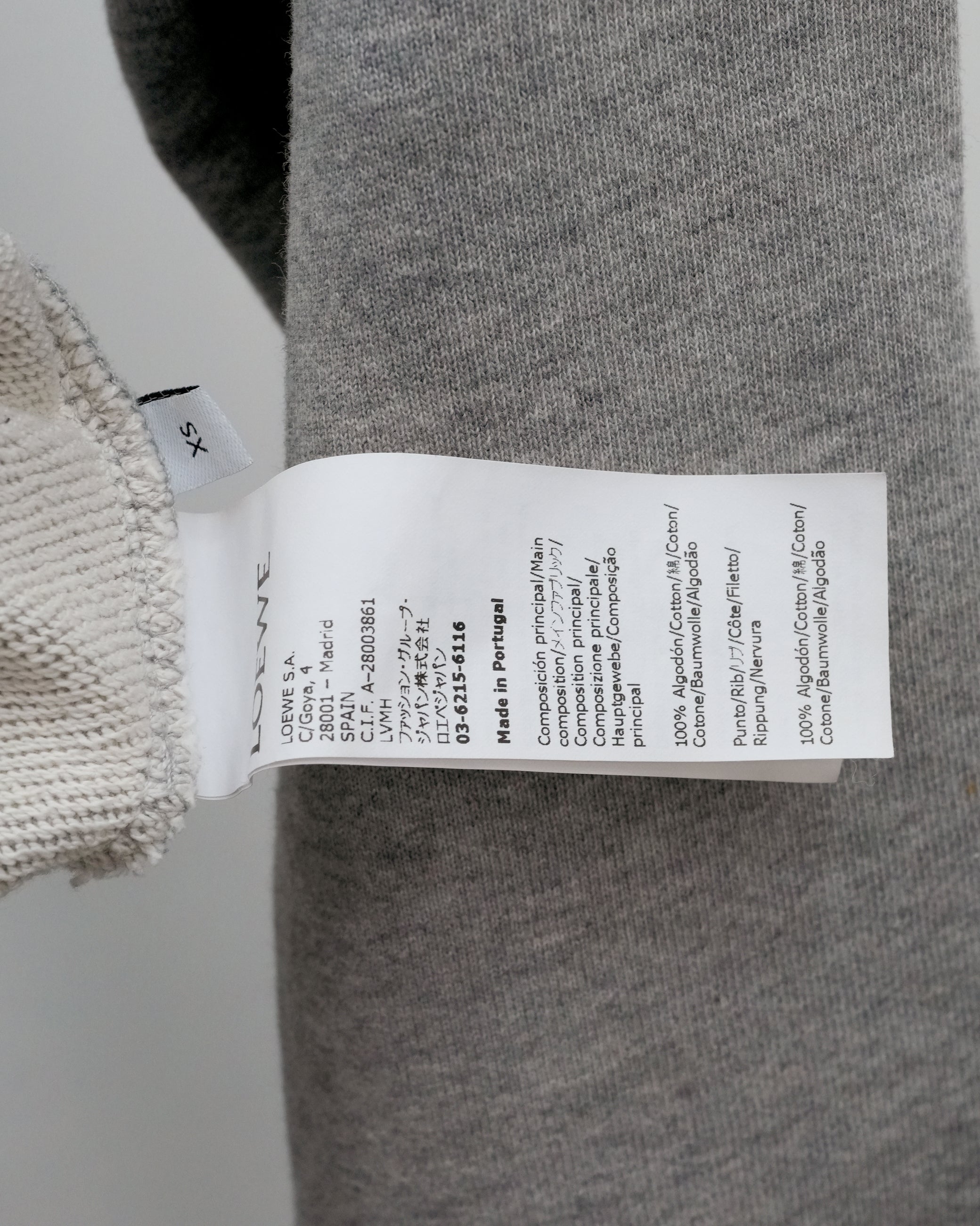 ANAGRAM COTTON HOODIE GRAY SIZE XS