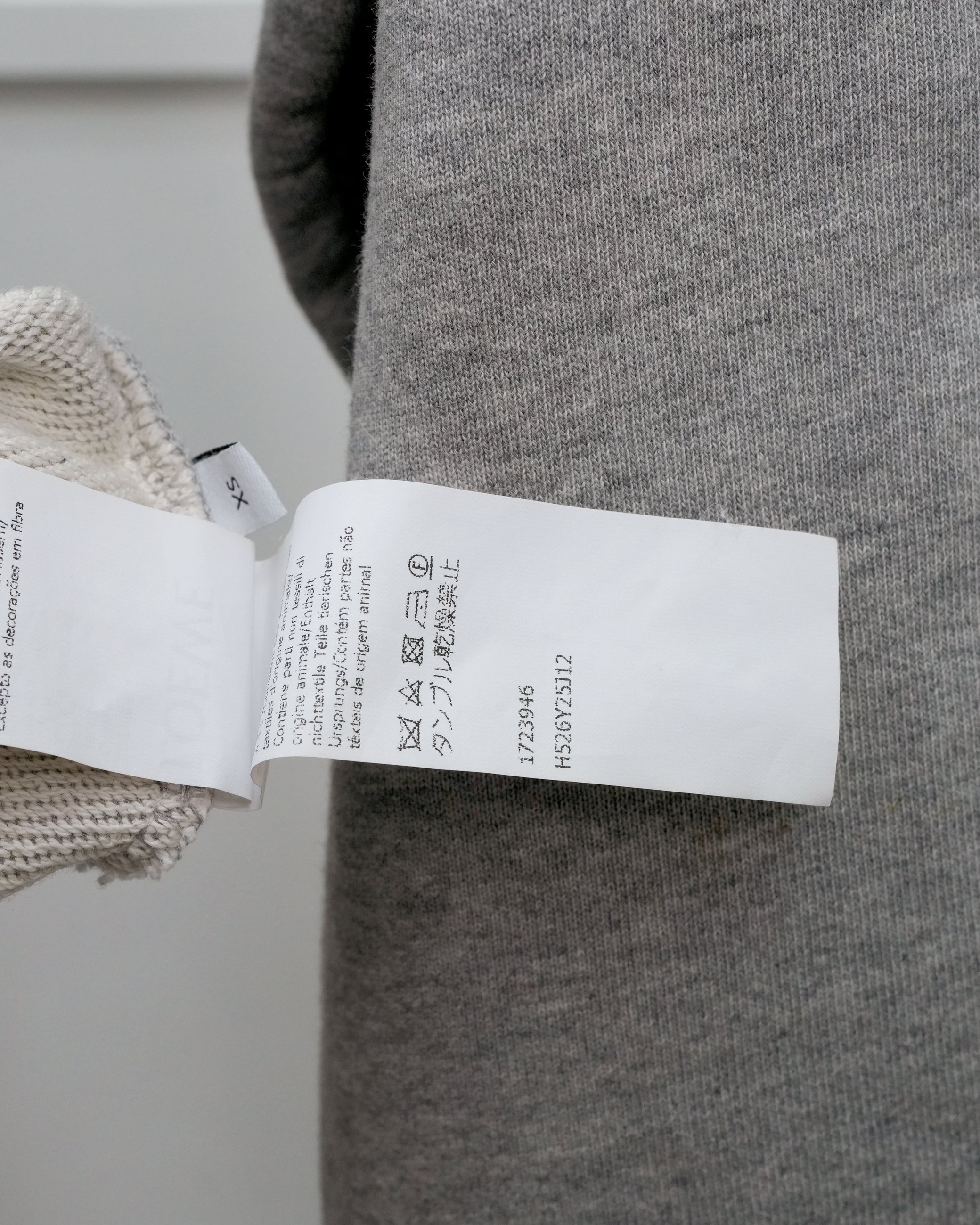 ANAGRAM COTTON HOODIE GRAY SIZE XS