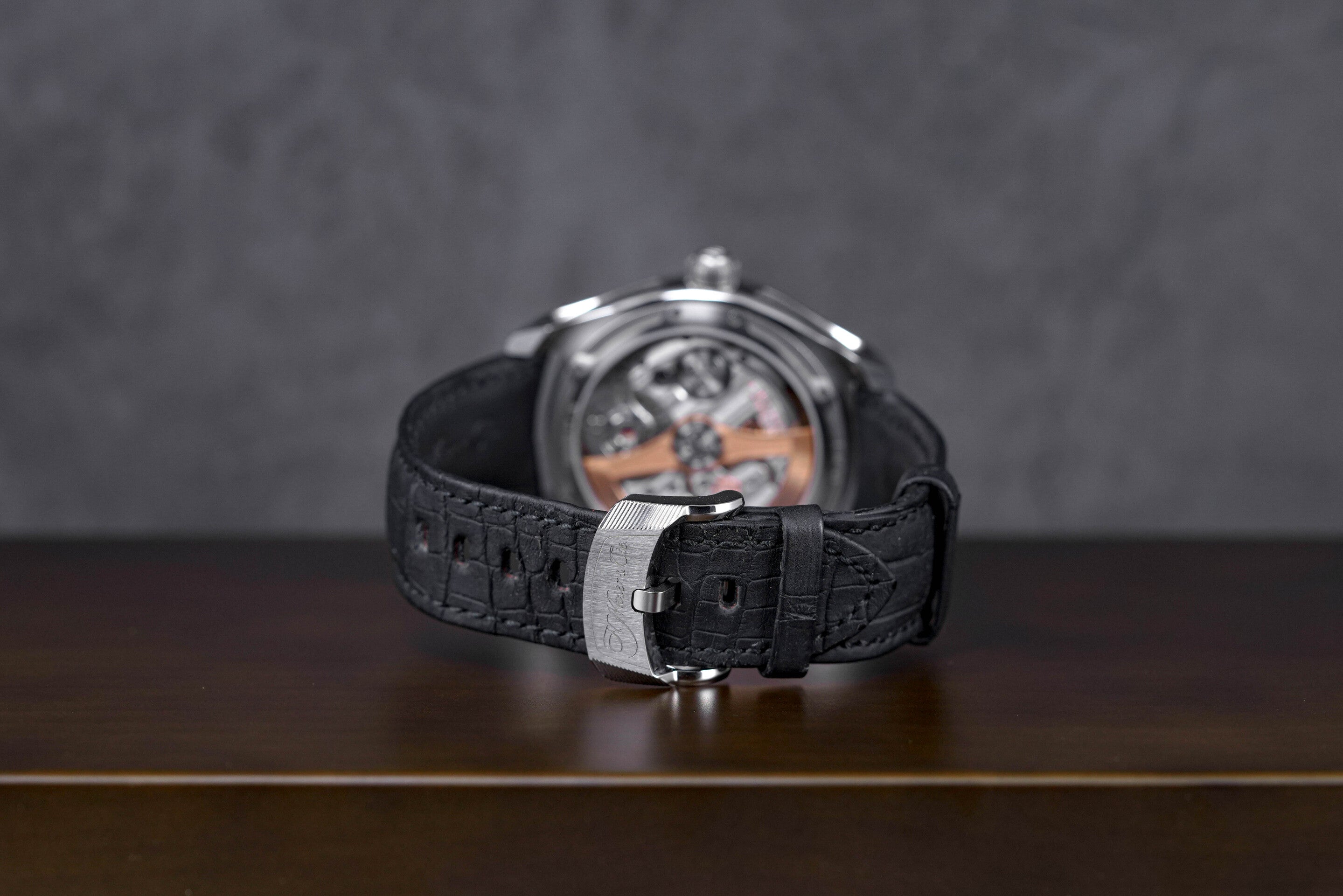 PIONEER TOURBILLON STEEL BLUE FUME DIAL LEATHER STRAP LIMITED EDITION (2021)