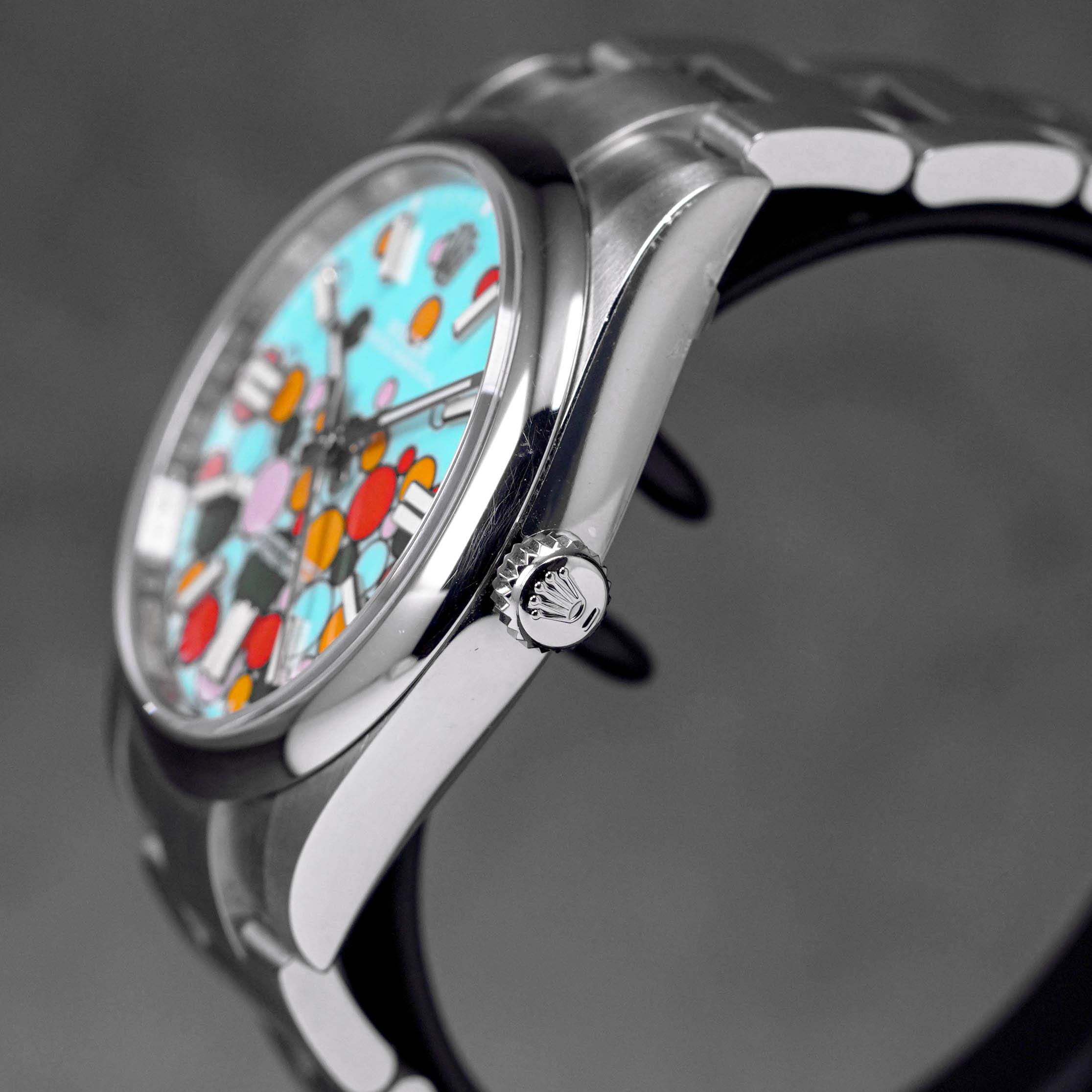 OYSTER PERPETUAL 41MM BLUE DIAL CUSTOM TIFFANY BUBBLE MOTIF DIAL (2022)