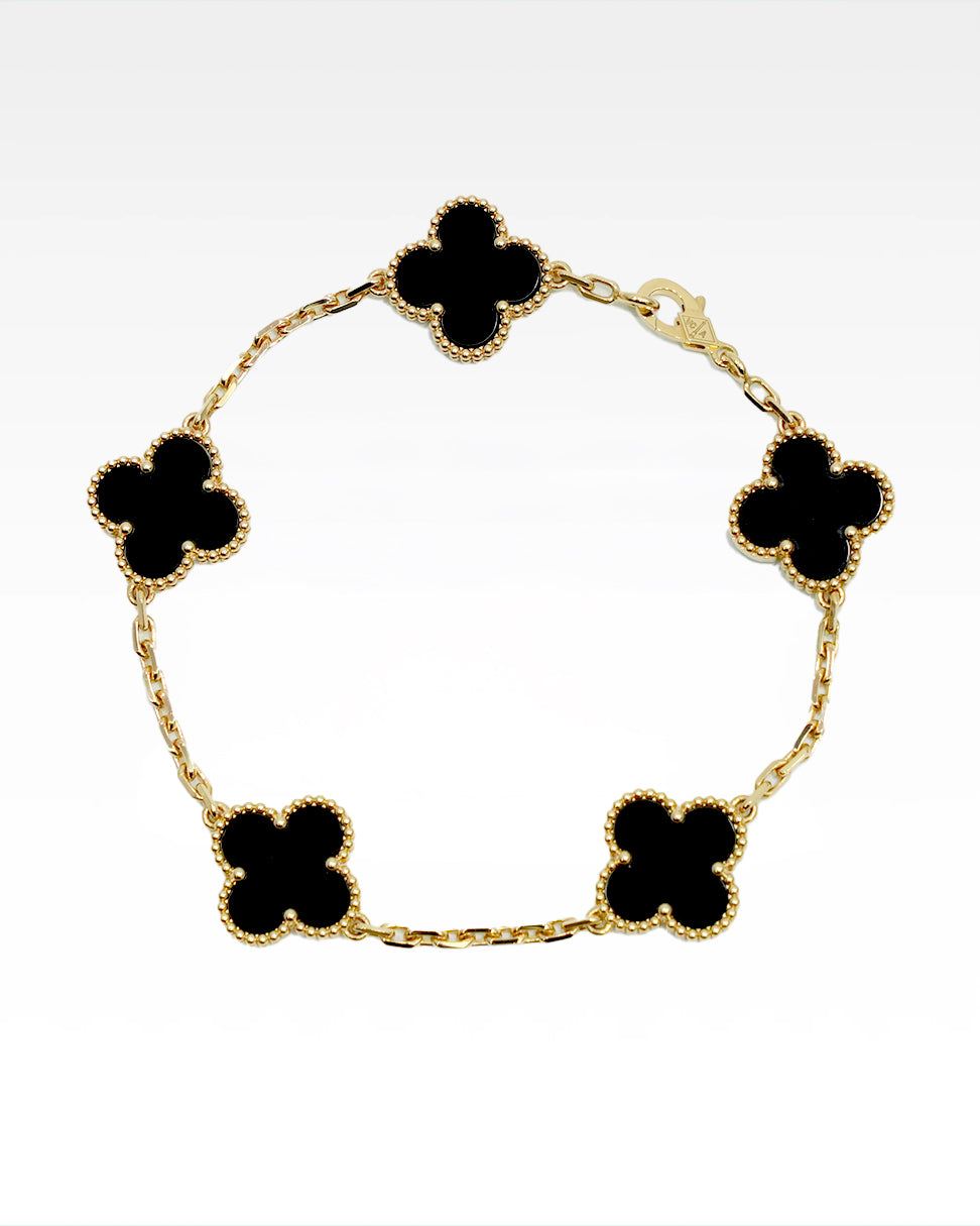 VINTAGE ALHAMBRA 5-MOTIFS ONYX BRACELET (2025)