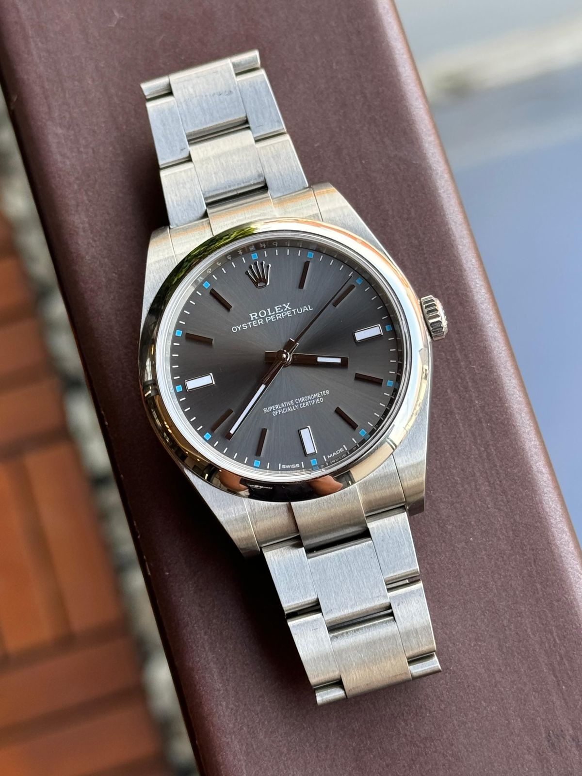 OYSTER PERPETUAL 39MM RHODIUM DIAL (WATCH ONLY)