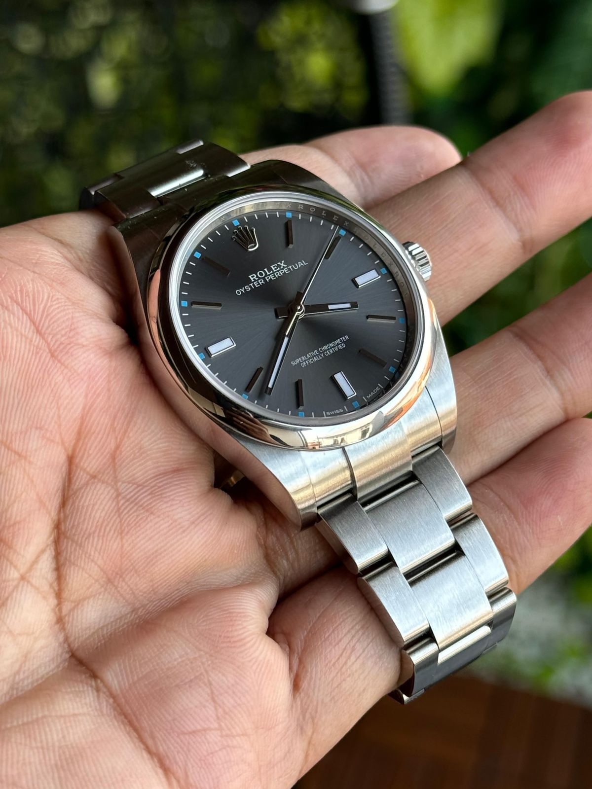 OYSTER PERPETUAL 39MM RHODIUM DIAL (WATCH ONLY)