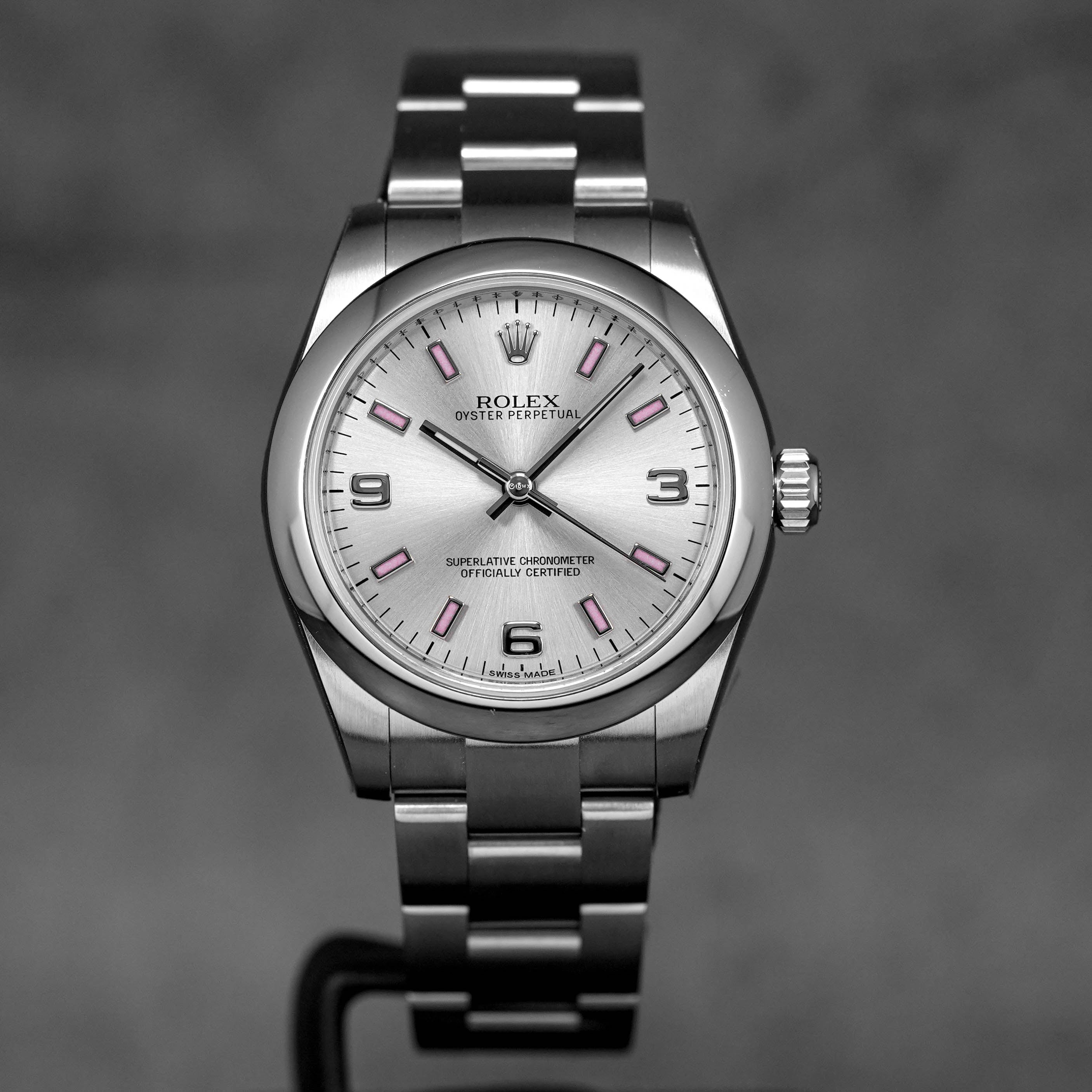 Oyster Perpetual Silver Pink