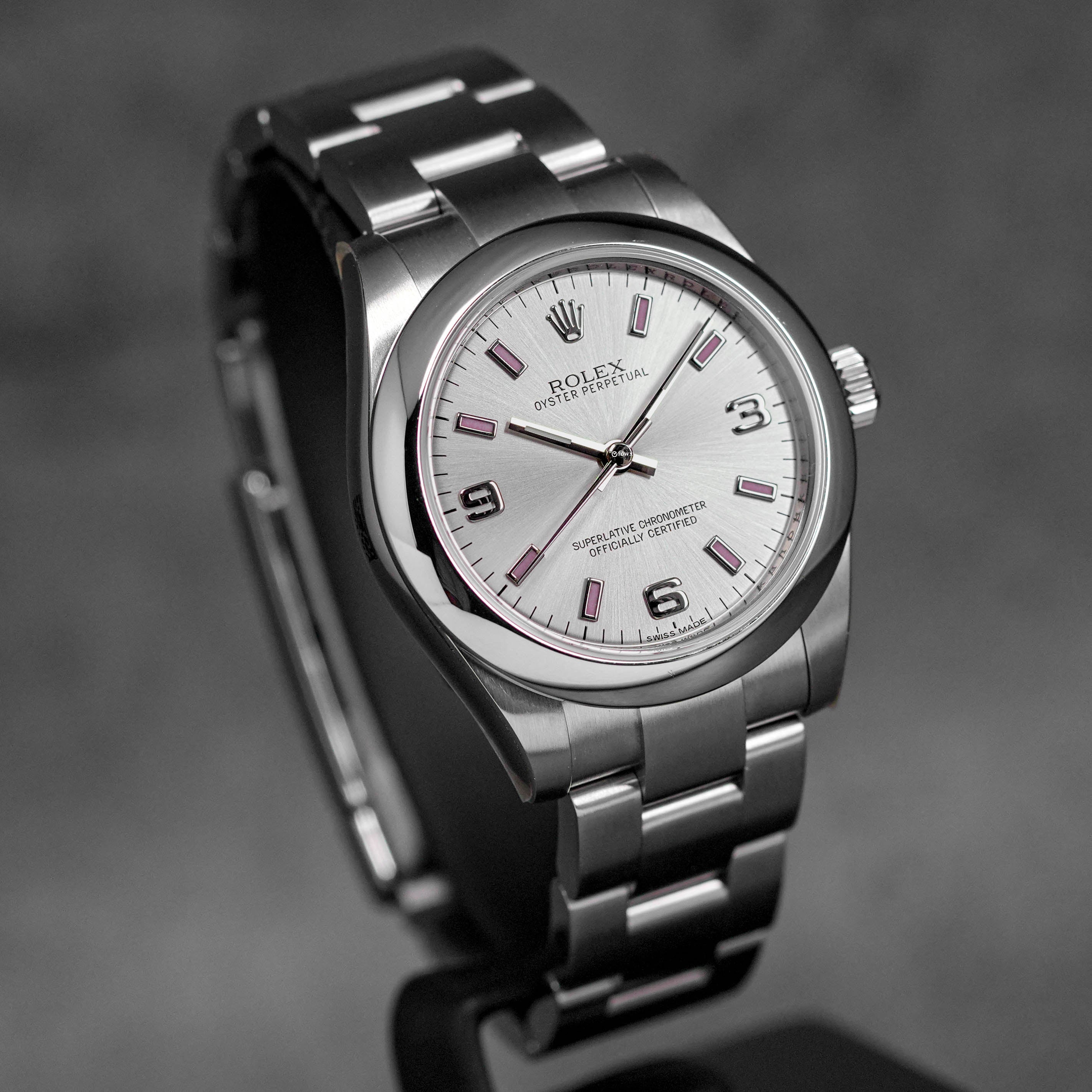 Oyster Perpetual Silver Pink