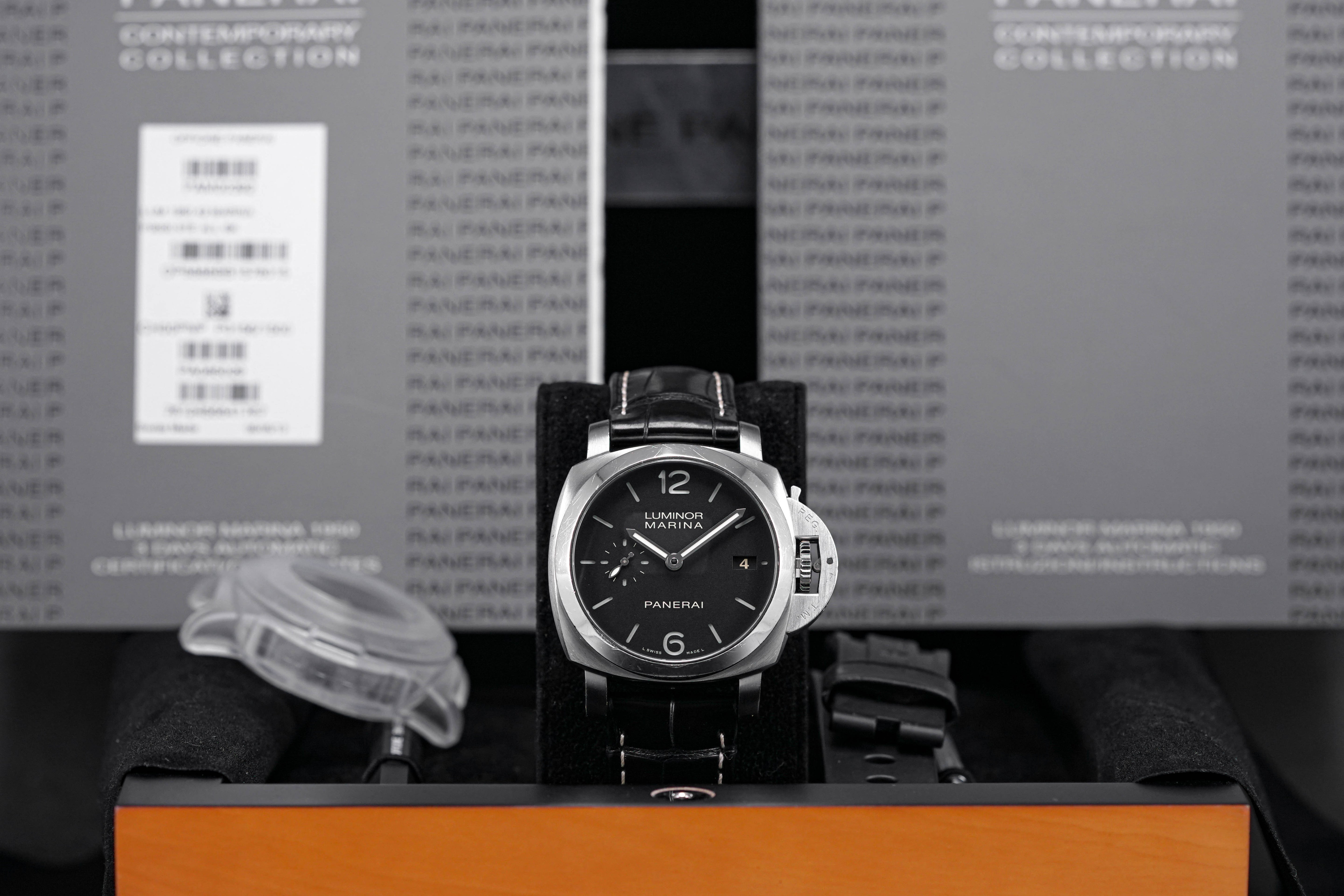 LUMINOR MARINA 1950 3 DAYS 42MM STEEL BLACK DIAL PAM 392 (2013)