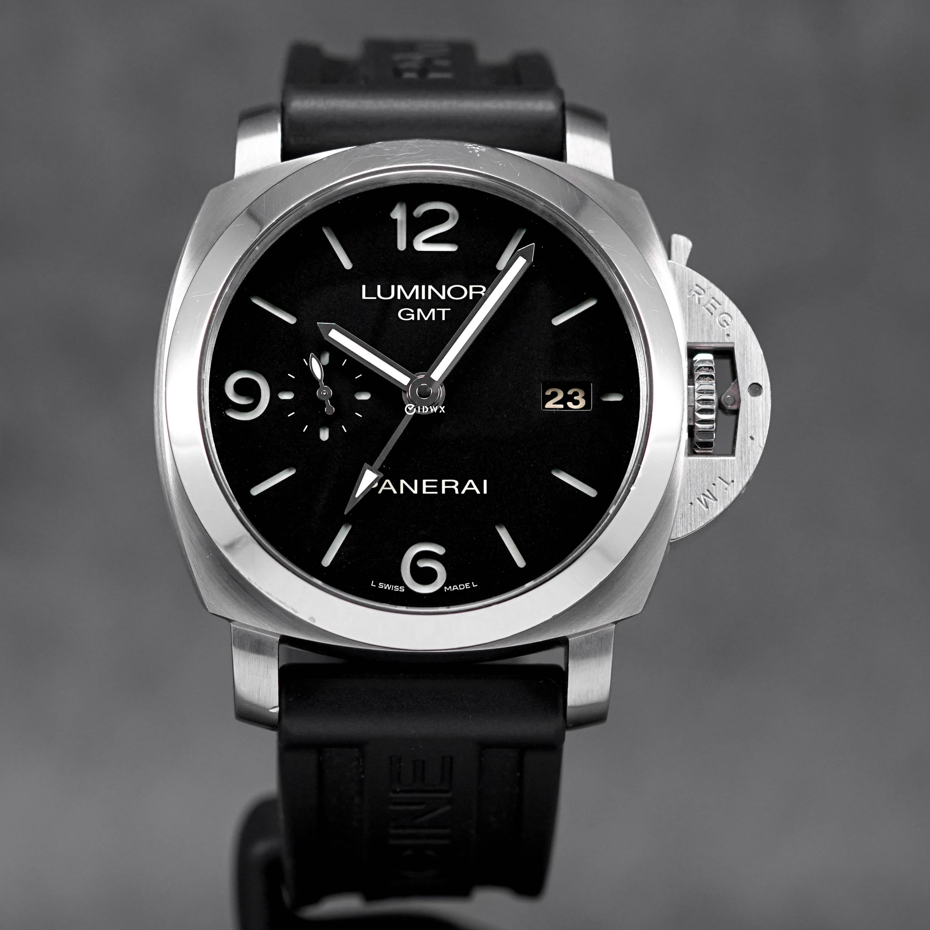 LUMINOR GMT 1950 3 DAYS 44MM STEEL BLACK DIAL PAM 320 (2012)
