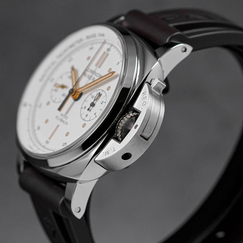 LUMINOR 1950 CLASSIC YACHTS CHALLENGE 'PCYC' CHRONOGRAPH FLYBACK IVORY DIAL PAM 654 (2018)
