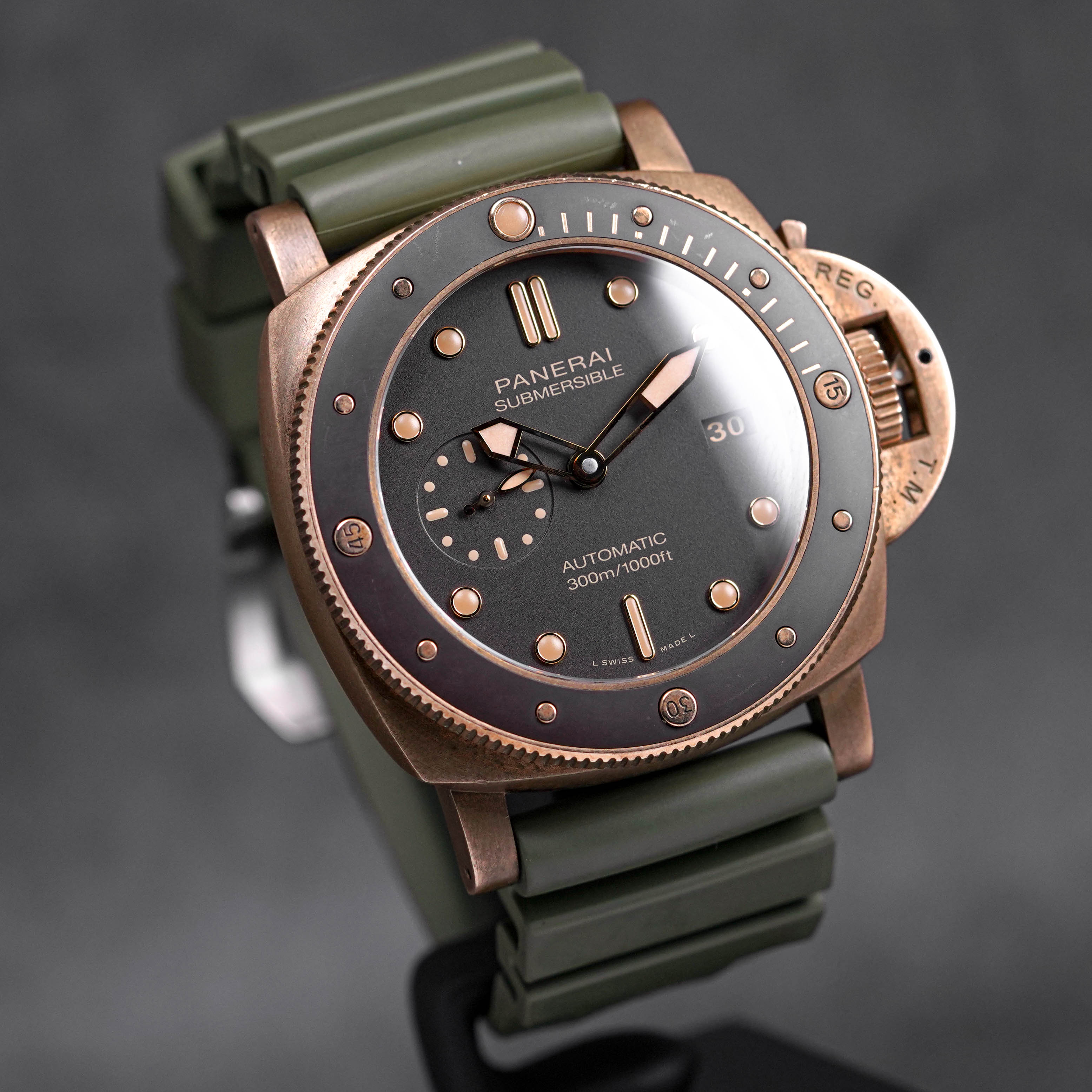 LUMINOR SUBMERSIBLE 3 DAYS BRONZO BROWN DIAL PAM 968 (2019)