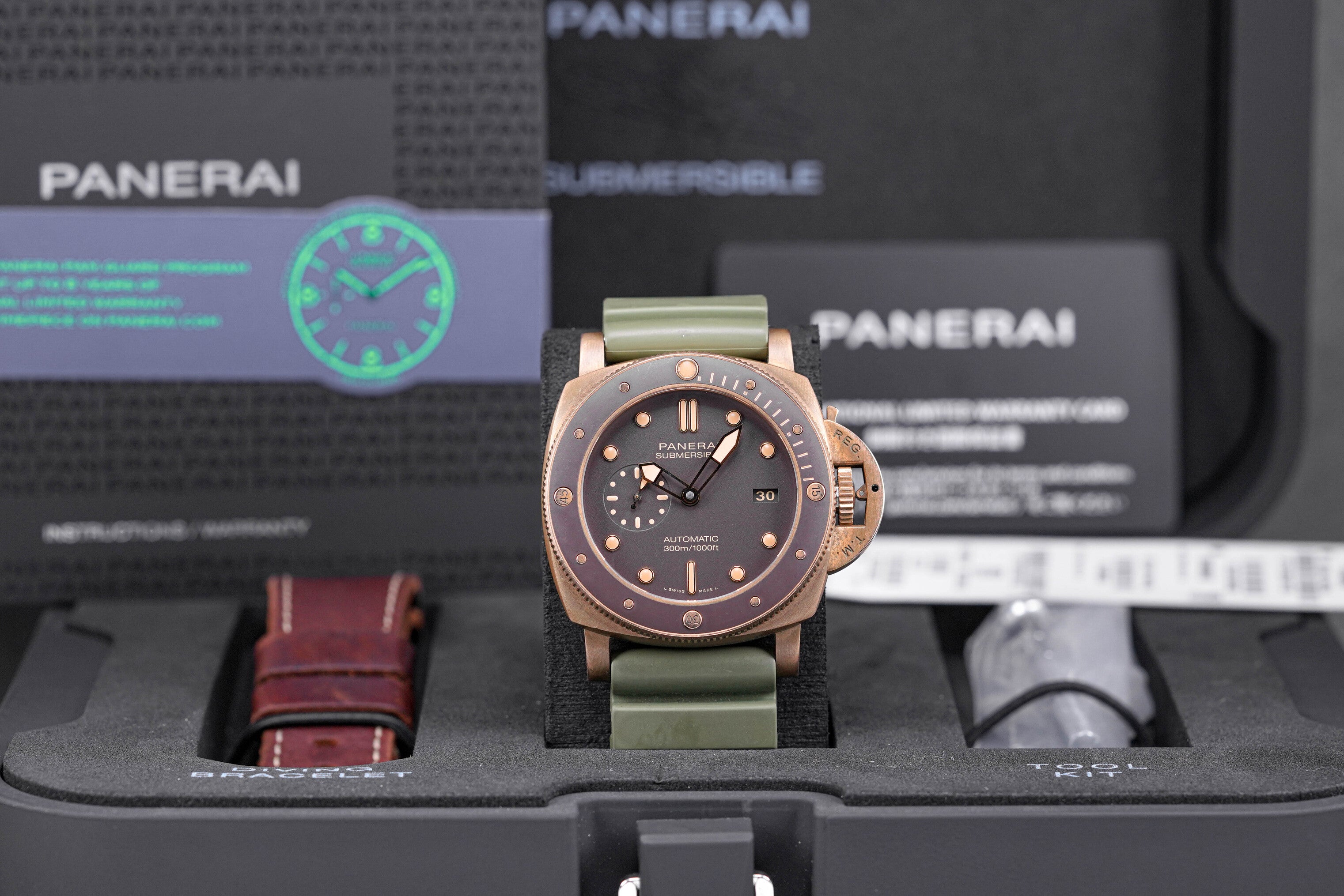 LUMINOR SUBMERSIBLE 3 DAYS BRONZO BROWN DIAL PAM 968 (2019)