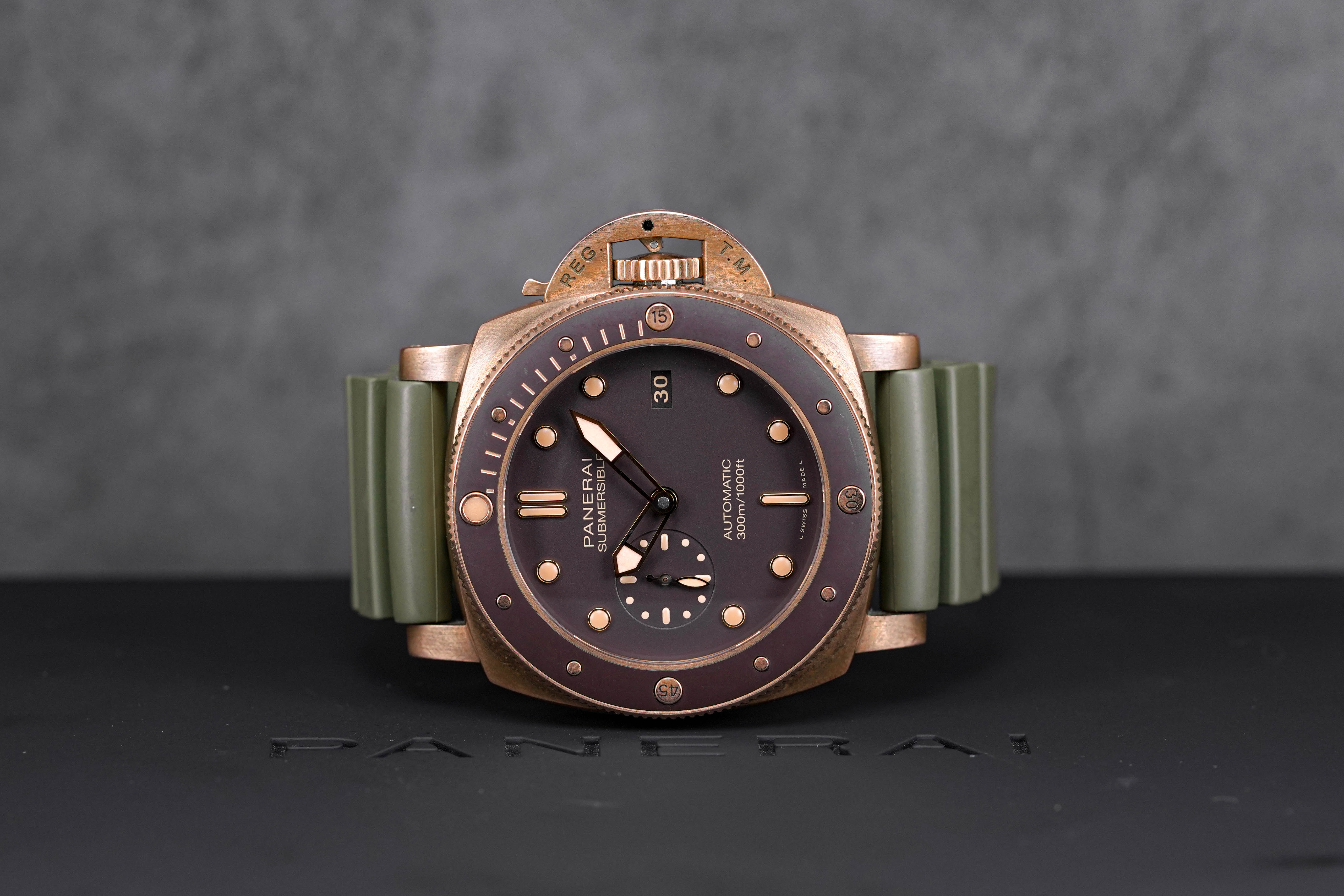 LUMINOR SUBMERSIBLE 3 DAYS BRONZO BROWN DIAL PAM 968 (2019)