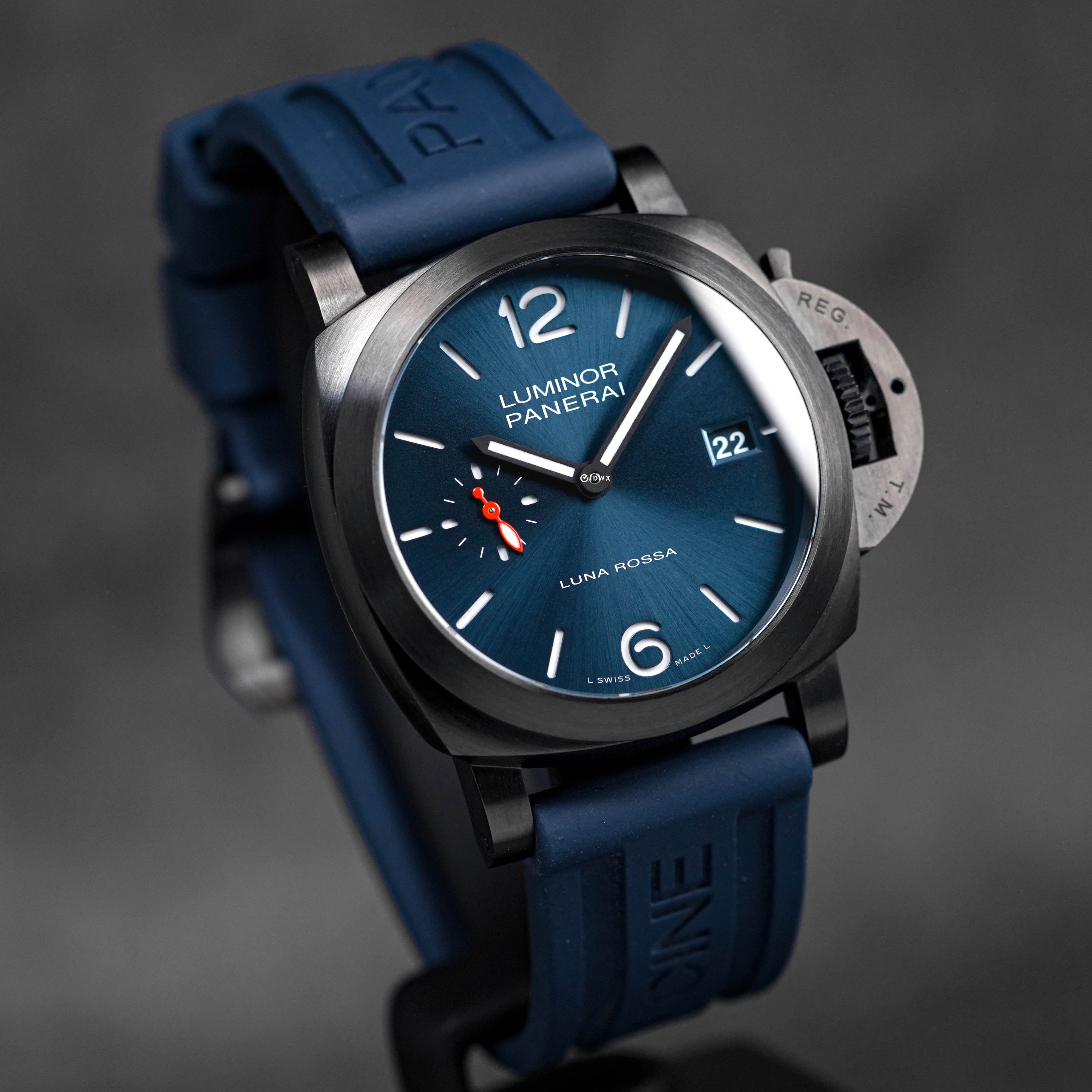 LUMINOR QUARANTA LUNNA ROSSA STEEL DLC BLUE DIAL PAM 1408 (2023)