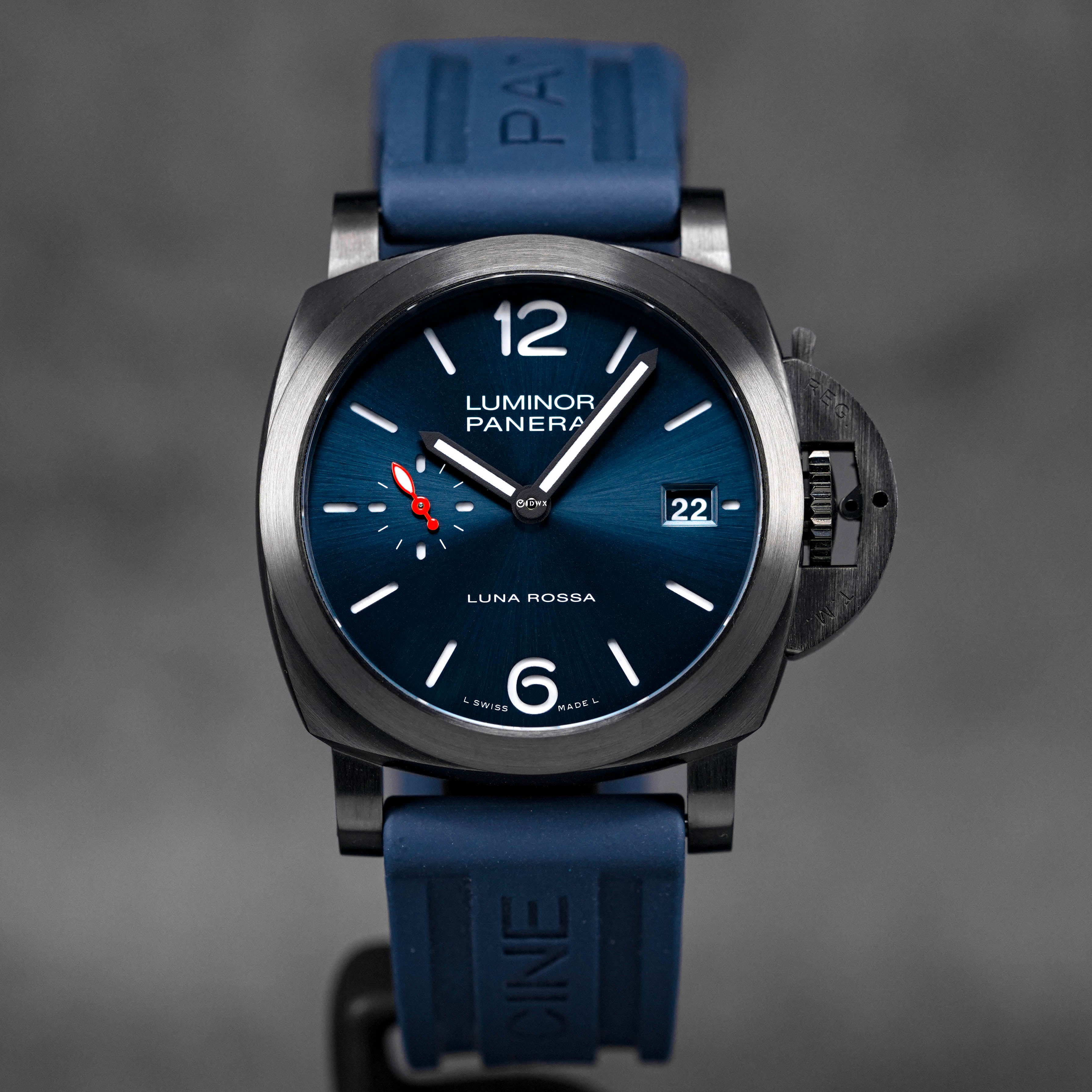 LUMINOR QUARANTA LUNNA ROSSA STEEL DLC BLUE DIAL PAM 1408 (2023)