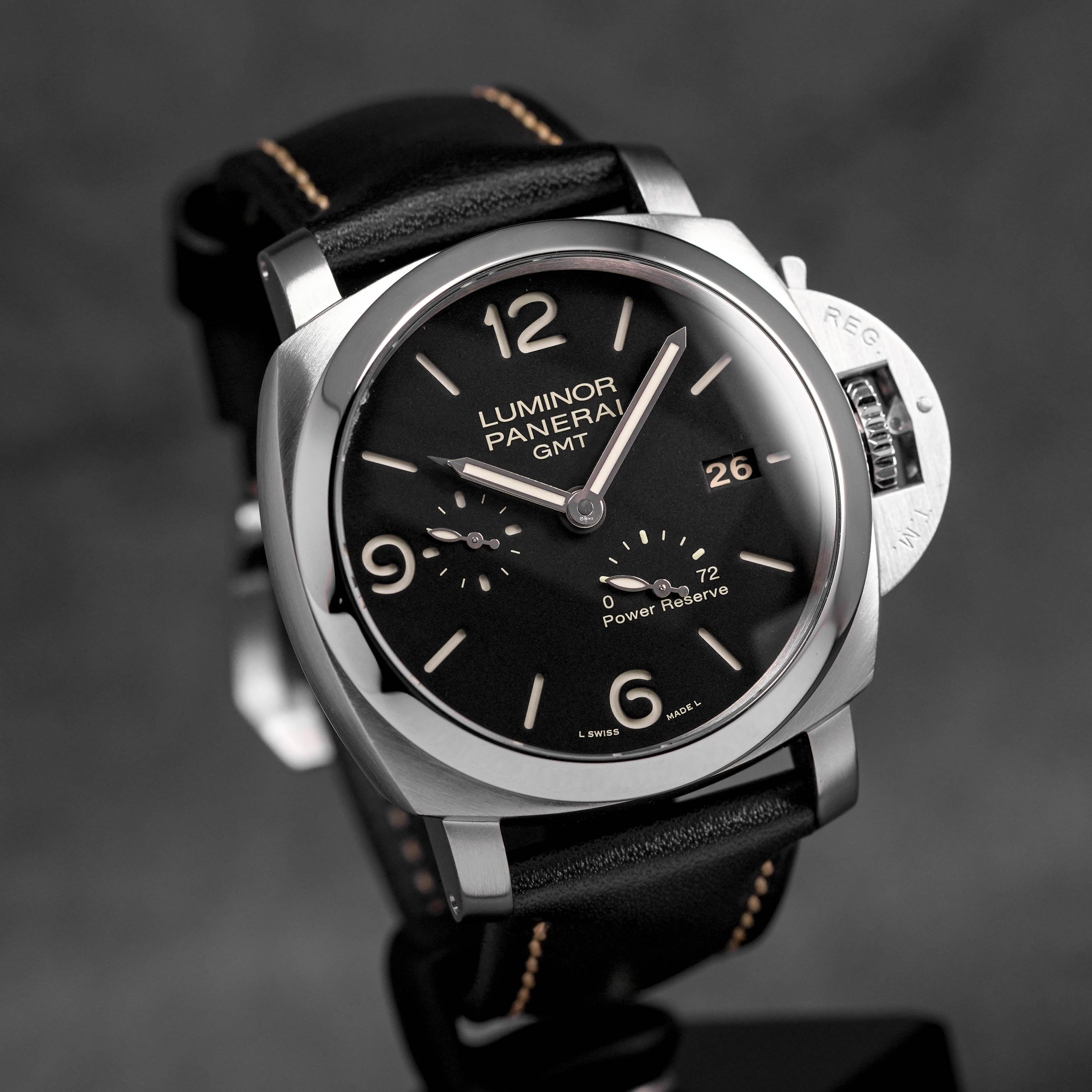 LUMINOR 1950 3 DAYS GMT 44MM BLACK DIAL PAM 321 (2012)