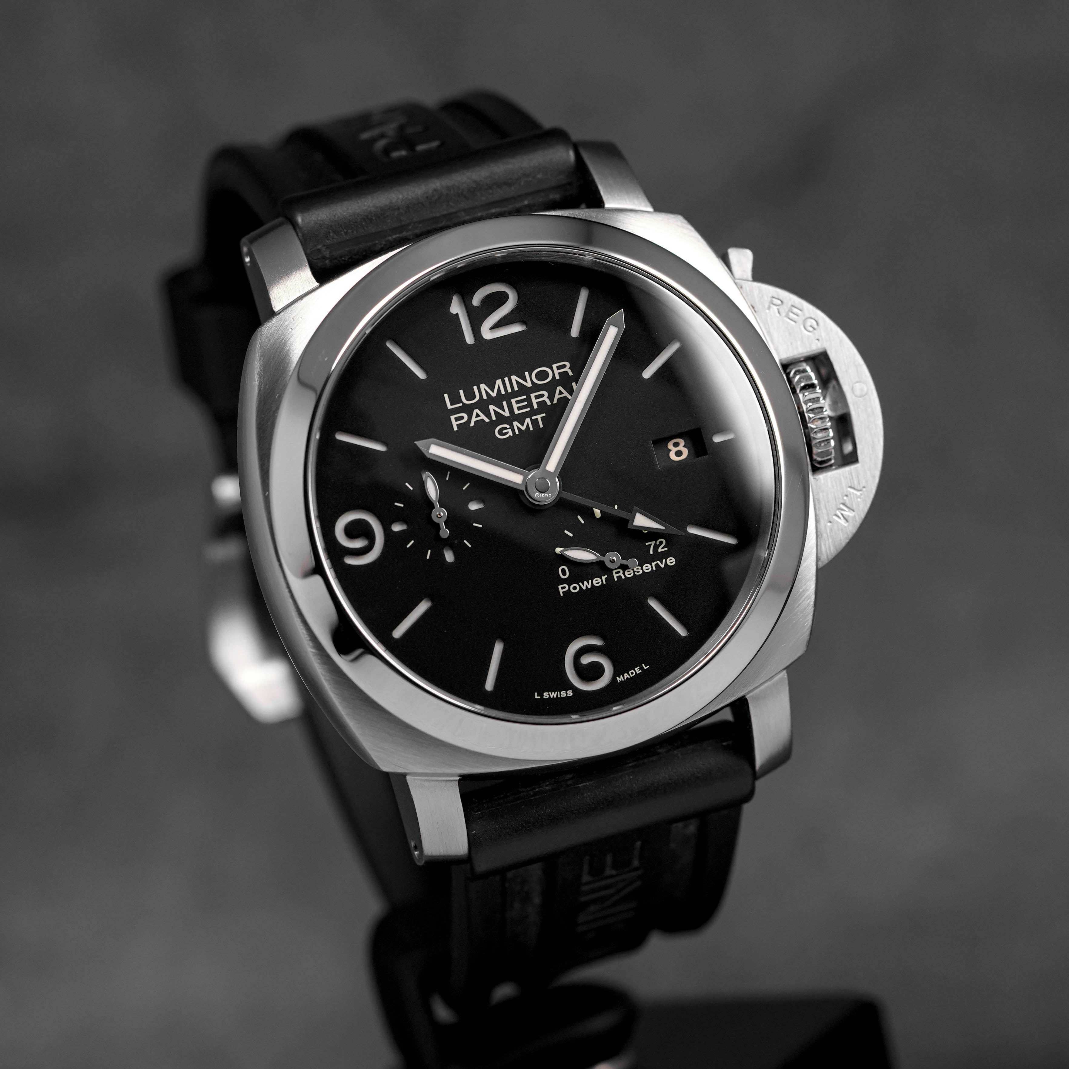 LUMINOR 1950 3 DAYS GMT 44MM BLACK DIAL PAM 321 (2015)