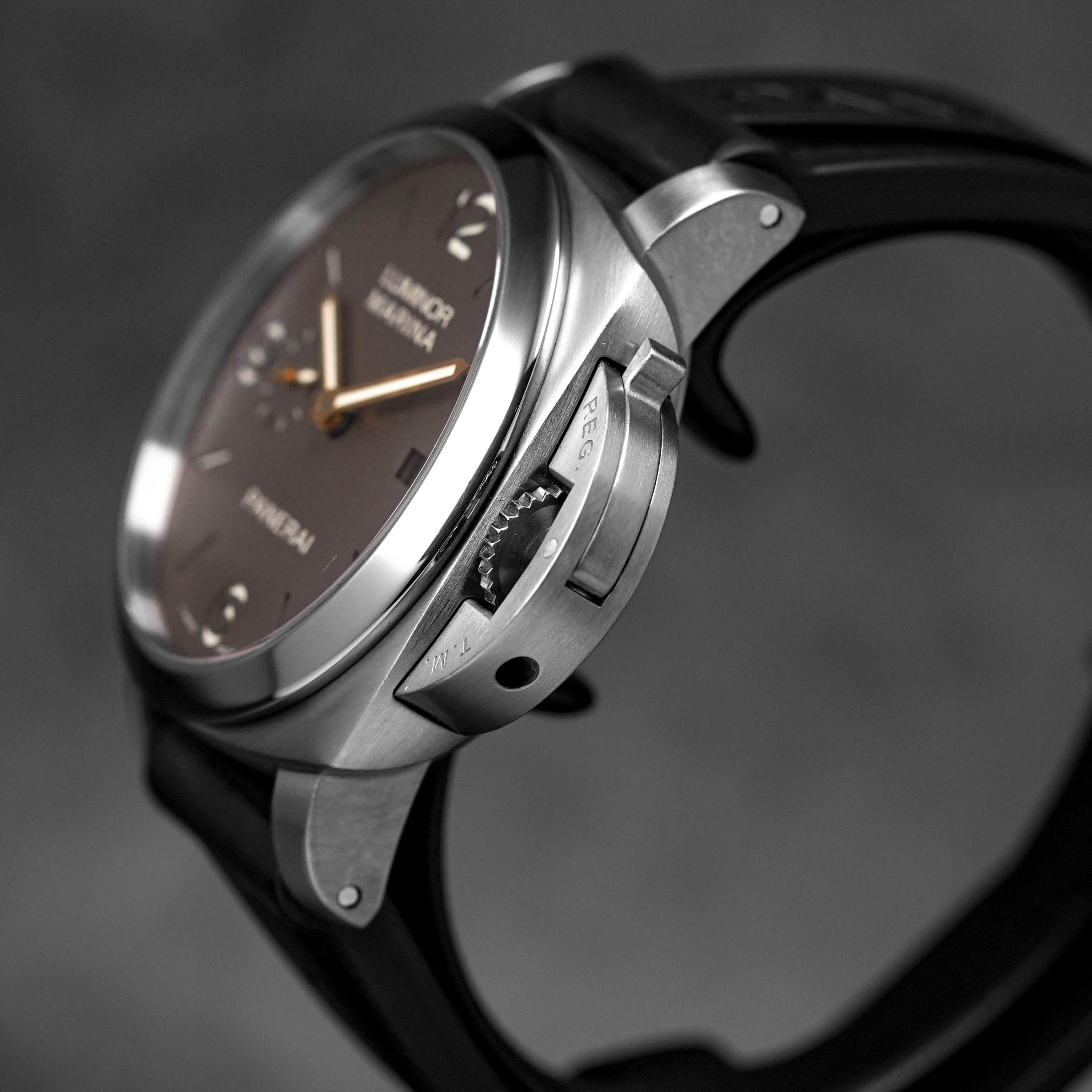 LUMINOR MARINA 1950 3 DAYS TITANIUM TOBACCO DIAL PAM 351 (2015)