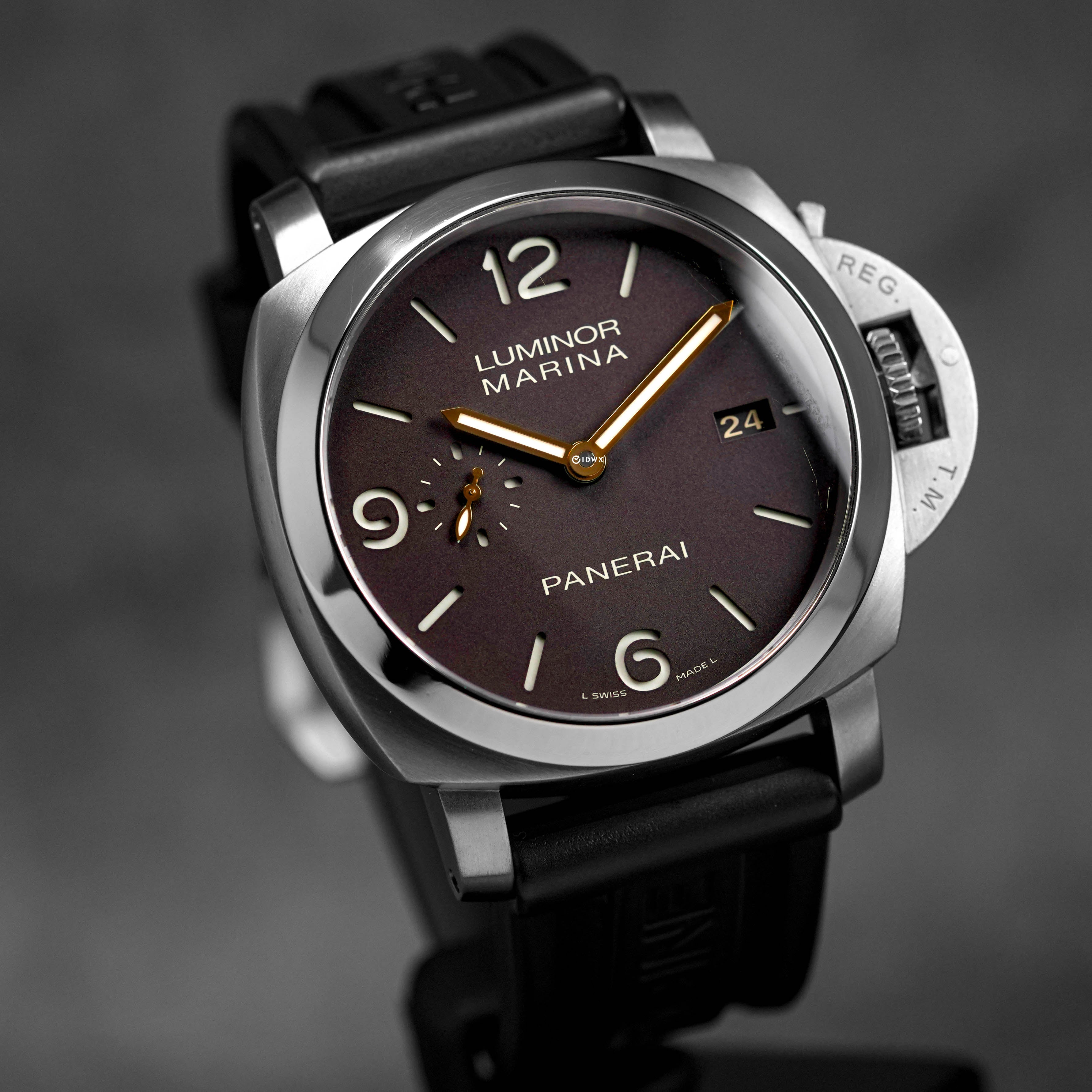 LUMINOR MARINA 1950 3 DAYS TITANIUM TOBACCO DIAL PAM 351 (2015)