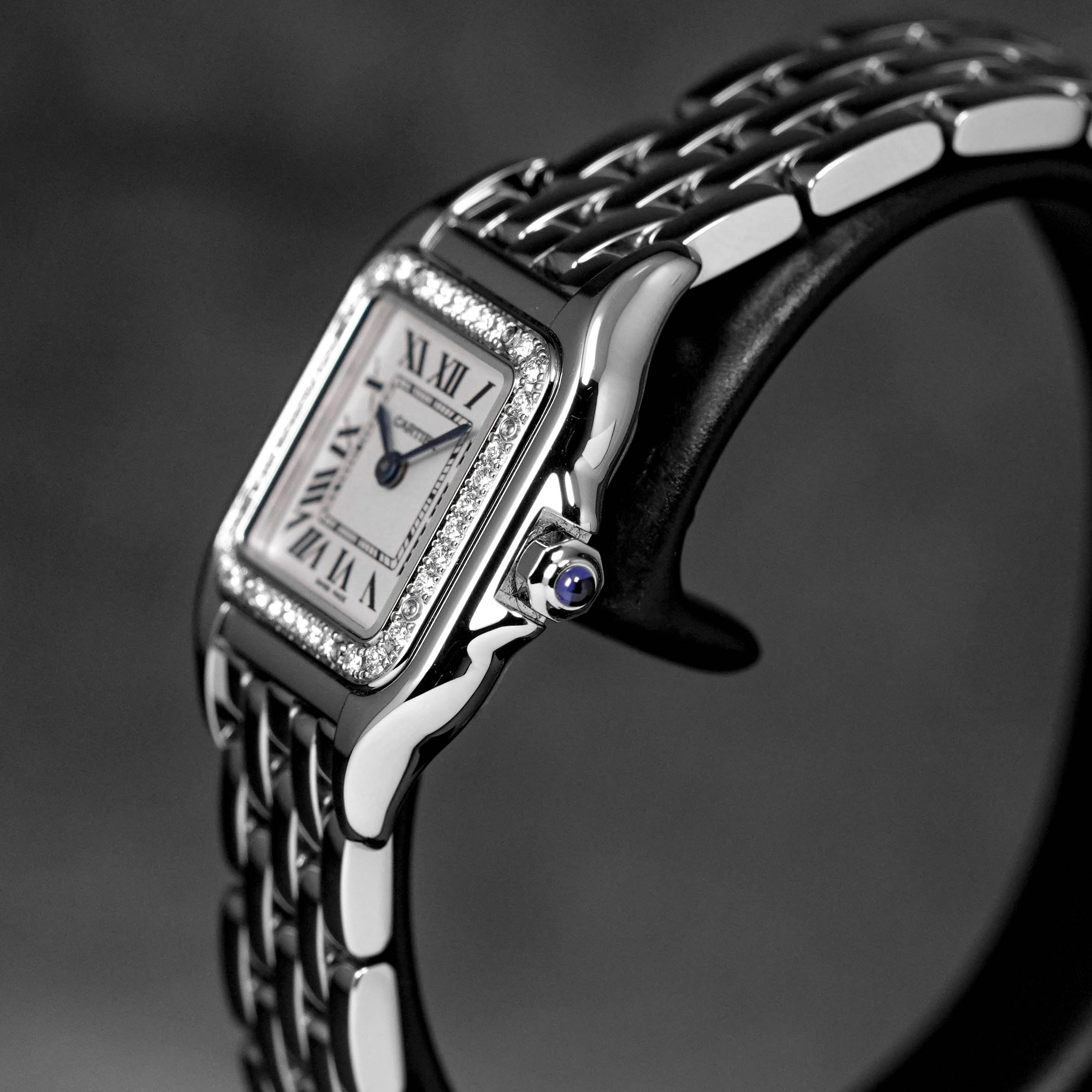 Panthere Steel Silver Diamond Bezel